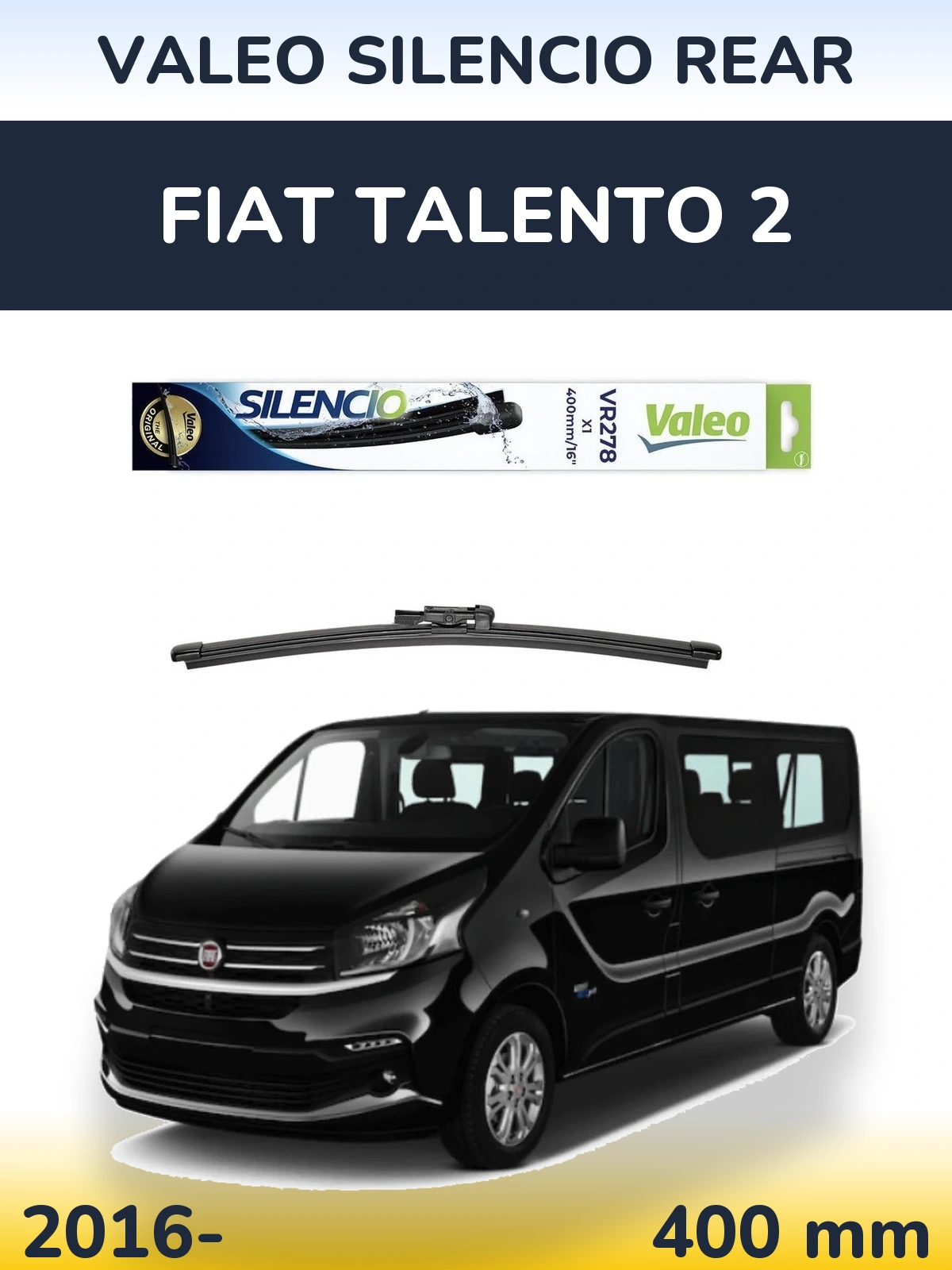 Tylna wycieraczka Valeo Silencio Rear 400 mm do Fiat Talento 2 2016-2026
