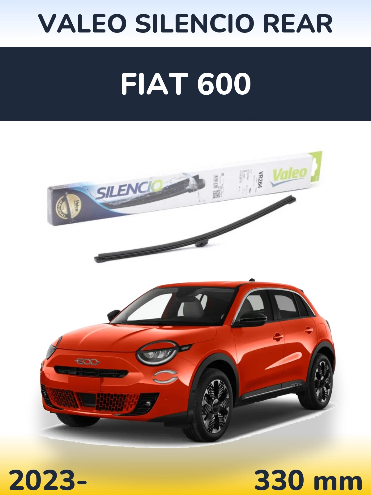 Задня щітка Valeo Silencio Rear 320 мм для Fiat 600 2023-2026