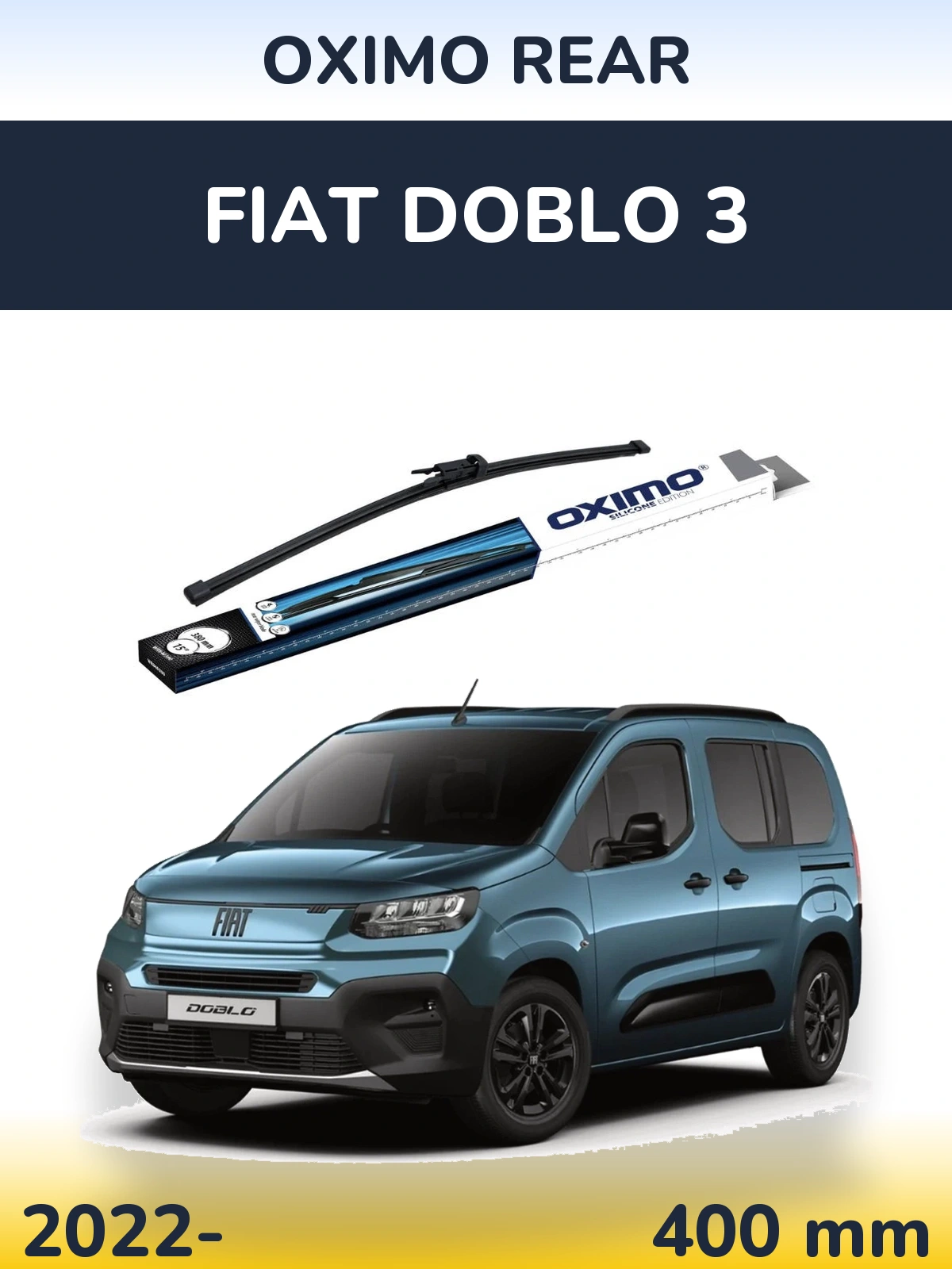 Задня щітка Oximo Rear 380 мм для Fiat Doblo 3 2022-2026