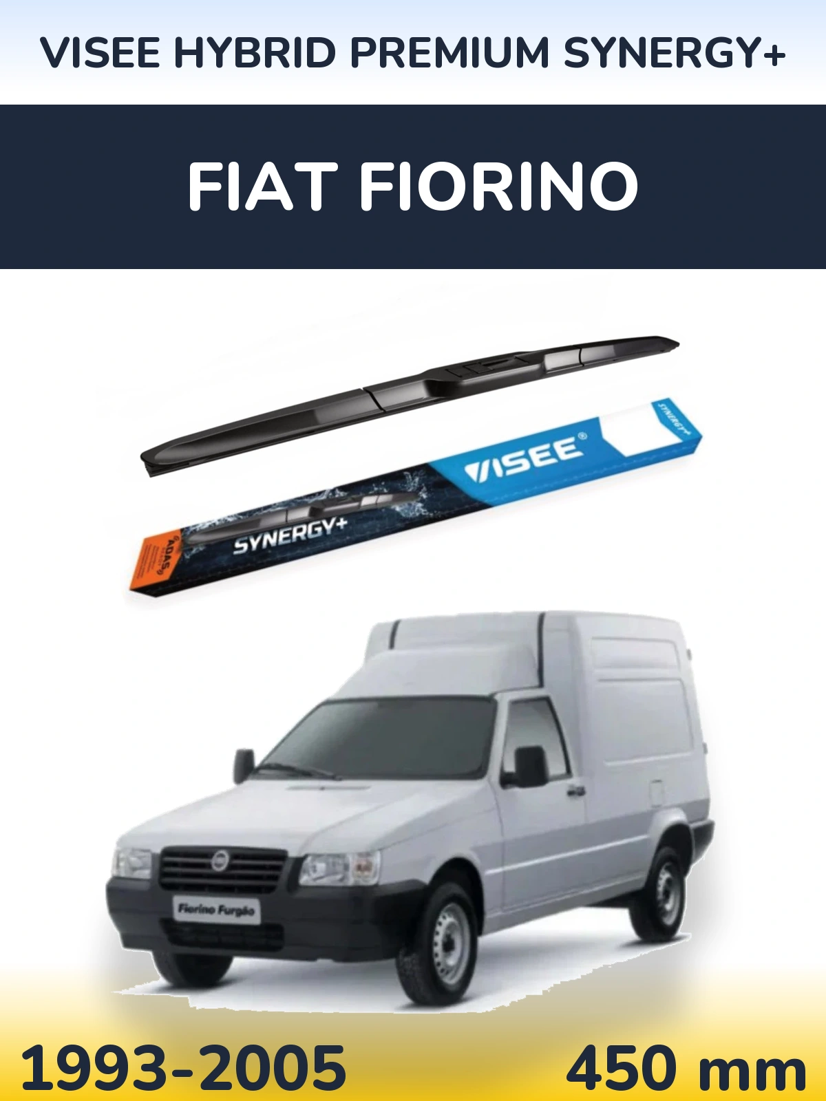 Передний дворник VISEE HYBRID PREMIUM SYNERGY+ 450 мм для Fiat Fiorino 1993-2005