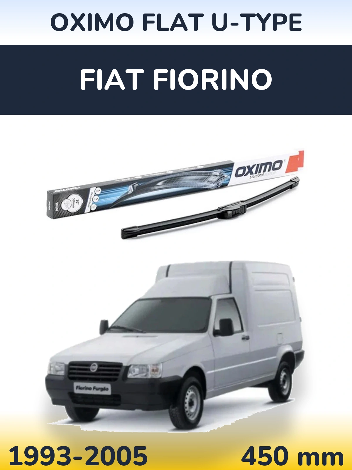 Przednia wycieraczka Oximo Flat U-type 450 mm do Fiat Fiorino 1993-2005