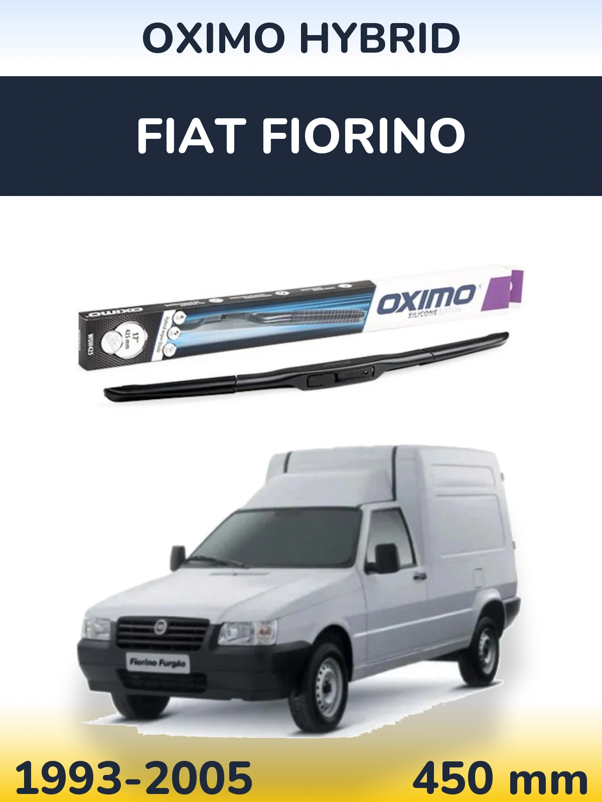 Передня щітка Oximo Hybrid 450 мм для Fiat Fiorino 1993-2005
