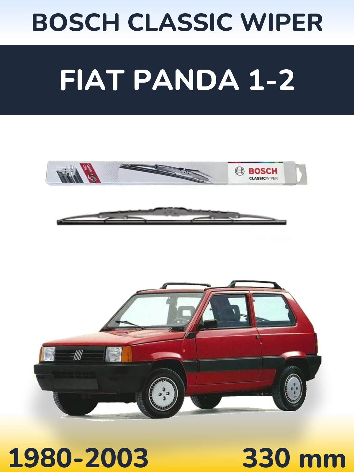 Задня щітка BOSCH Classic Wiper 340 мм для Fiat Panda 1-2 1980-2003