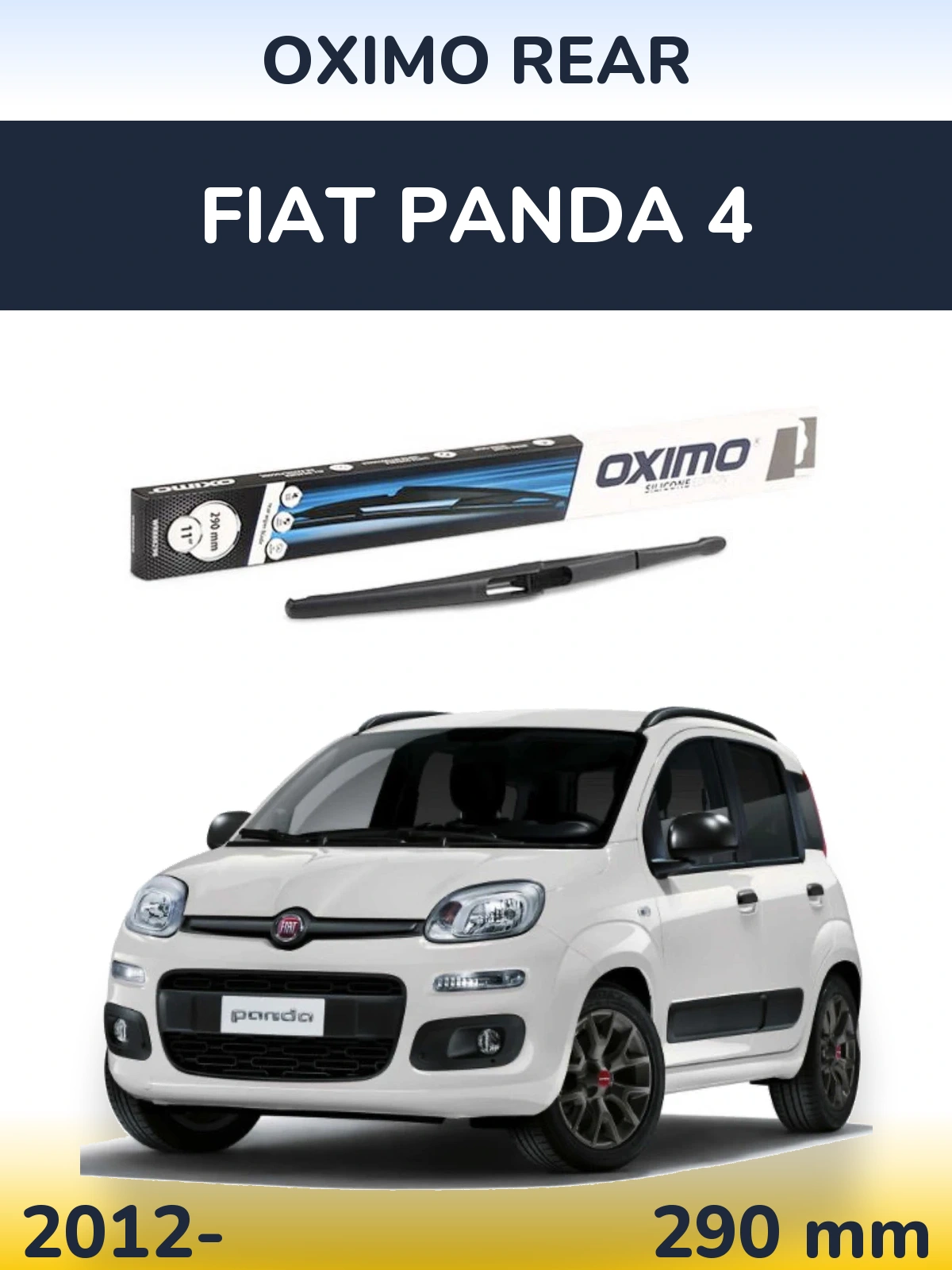 Rear wiper blade Oximo Rear 290 mm for Fiat Panda 4 2012-2026