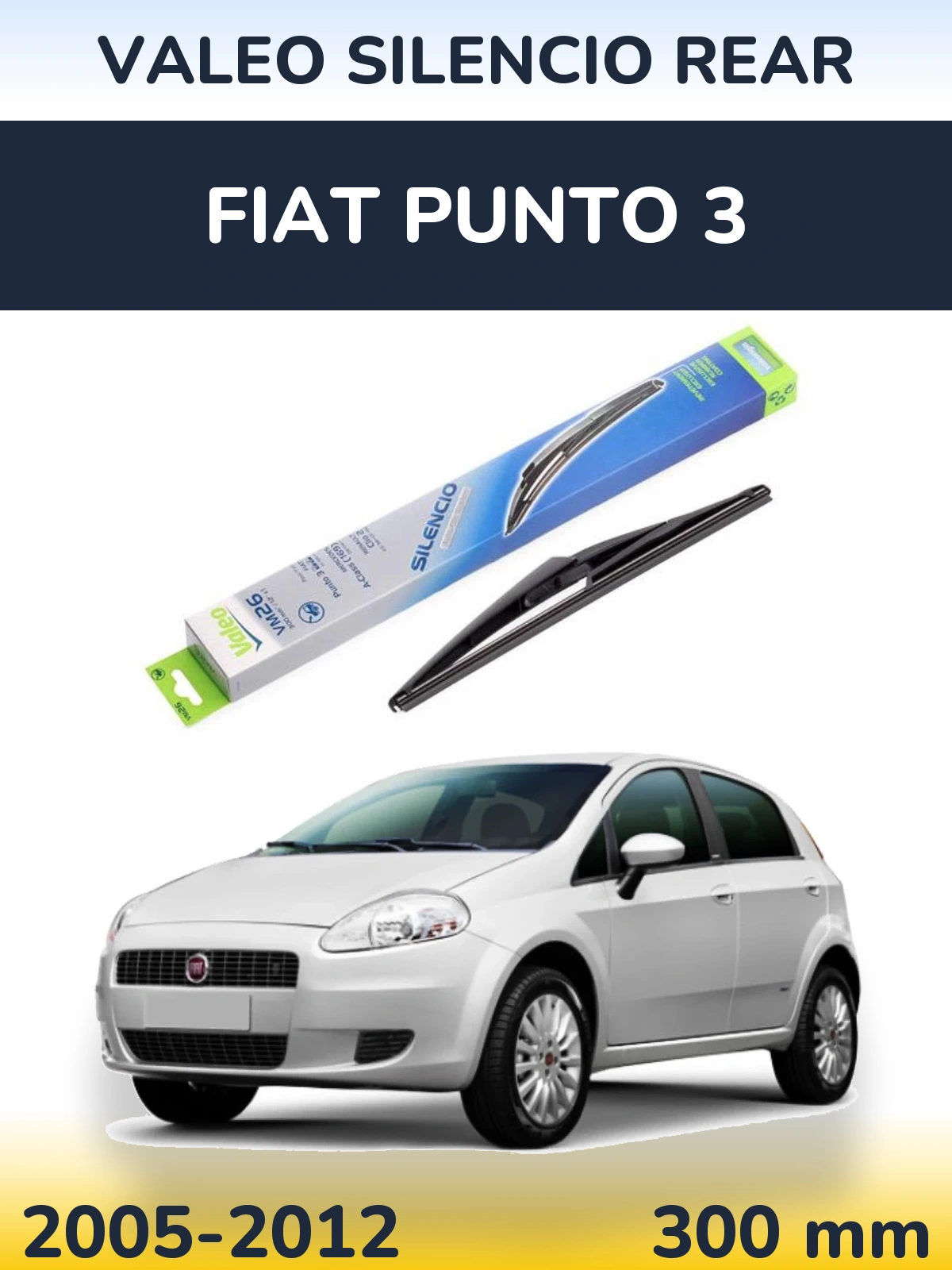 Задний дворник Valeo Silencio Rear 300 мм для Fiat Punto 3 2005-2012
