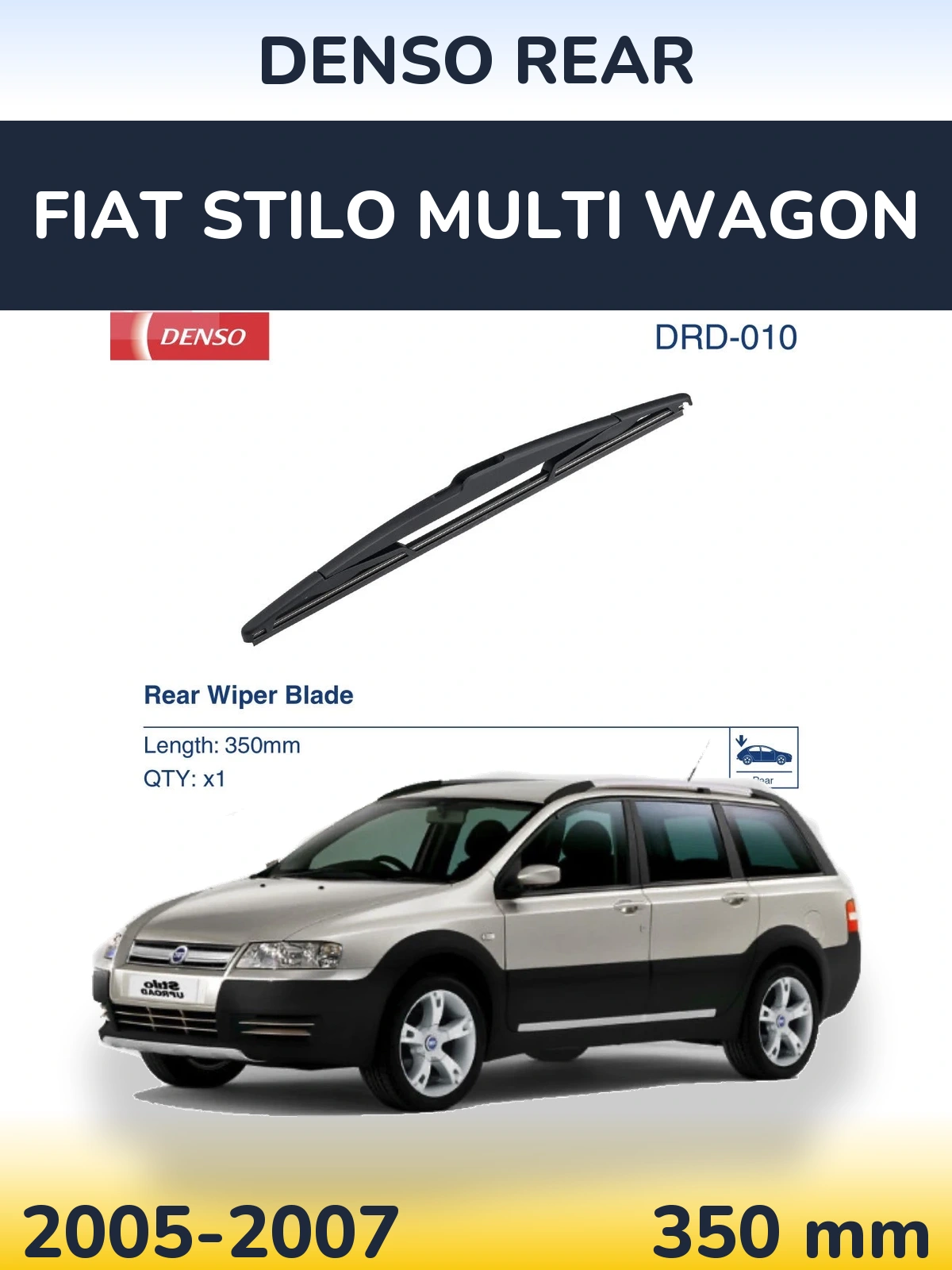 Задний дворник Denso Rear 350 мм для Fiat Stilo Multi Wagon 2005-2007