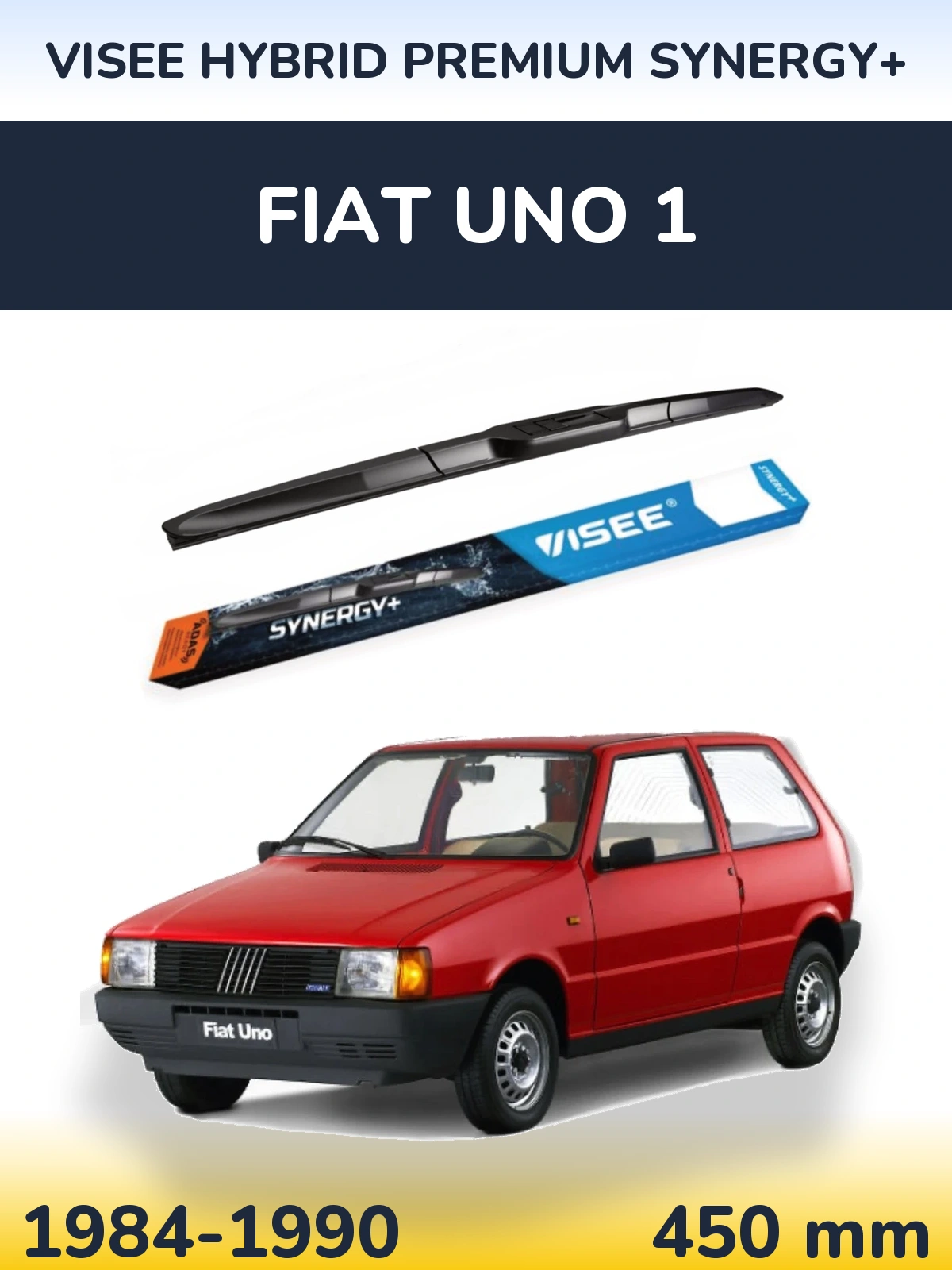 Передний дворник VISEE HYBRID PREMIUM SYNERGY+ 450 мм для Fiat Uno 1 1984-1990