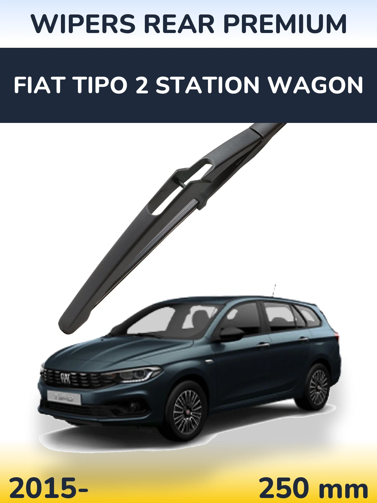 Rear wiper blade WIPERS REAR PREMIUM 250 mm for Fiat Tipo 2 Station Wagon 2015-2026