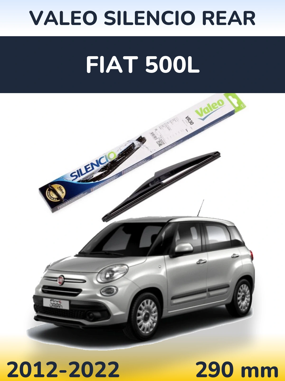 Задний дворник Valeo Silencio Rear 290 мм для Fiat 500L 2012-2022