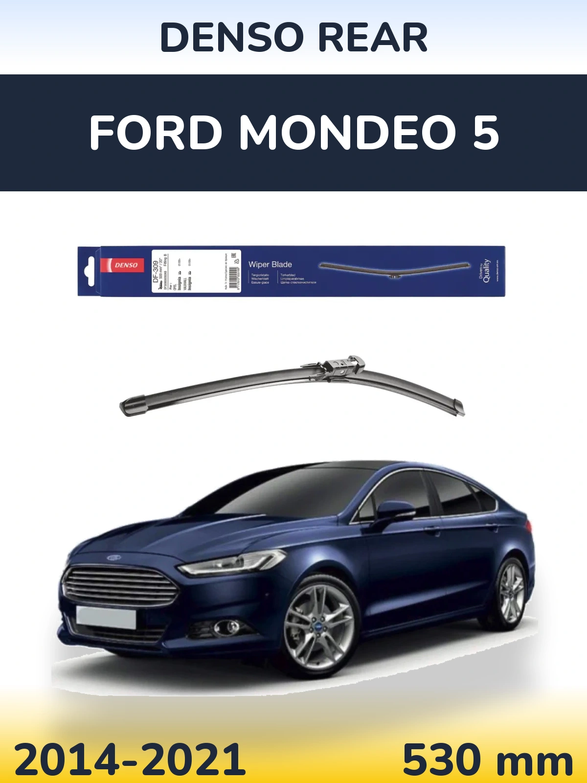 Rear wiper blade Denso Rear 500 mm for Ford Mondeo 5 2014-2021