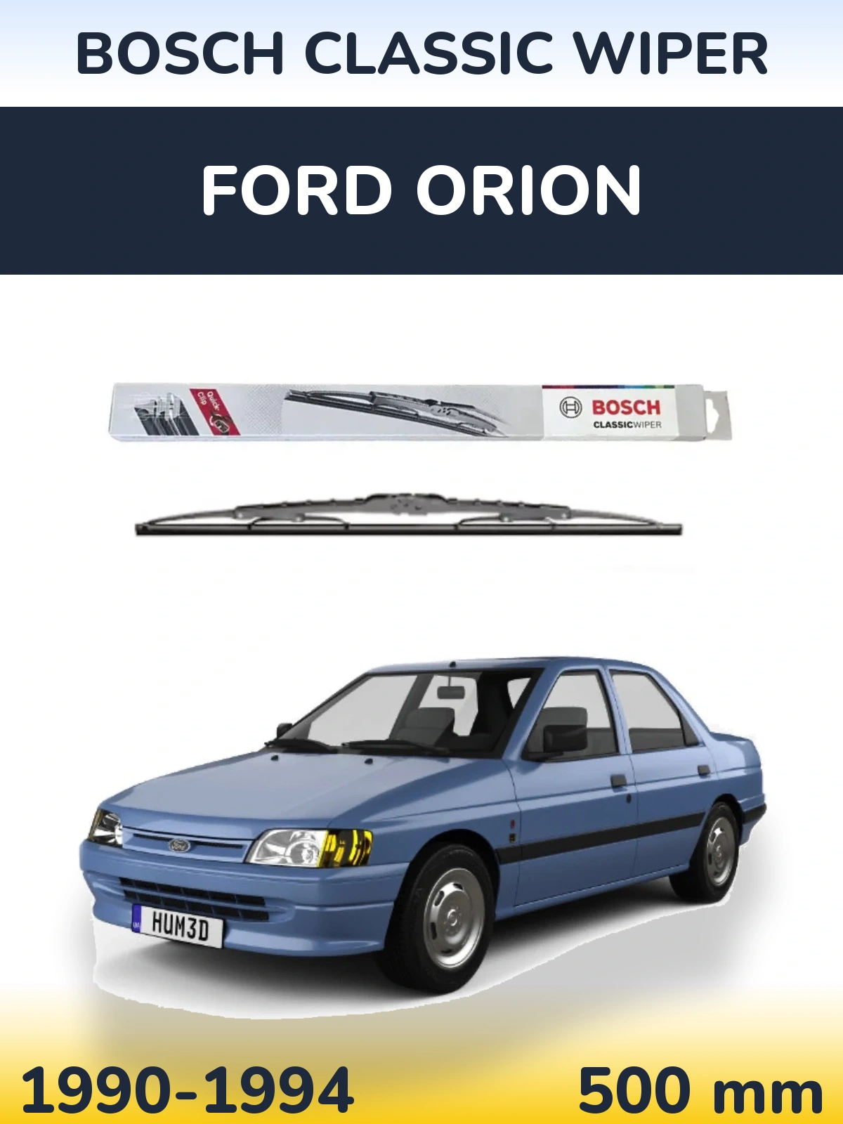 Задня щітка BOSCH Classic Wiper 500 мм для Ford Orion 1990-1994