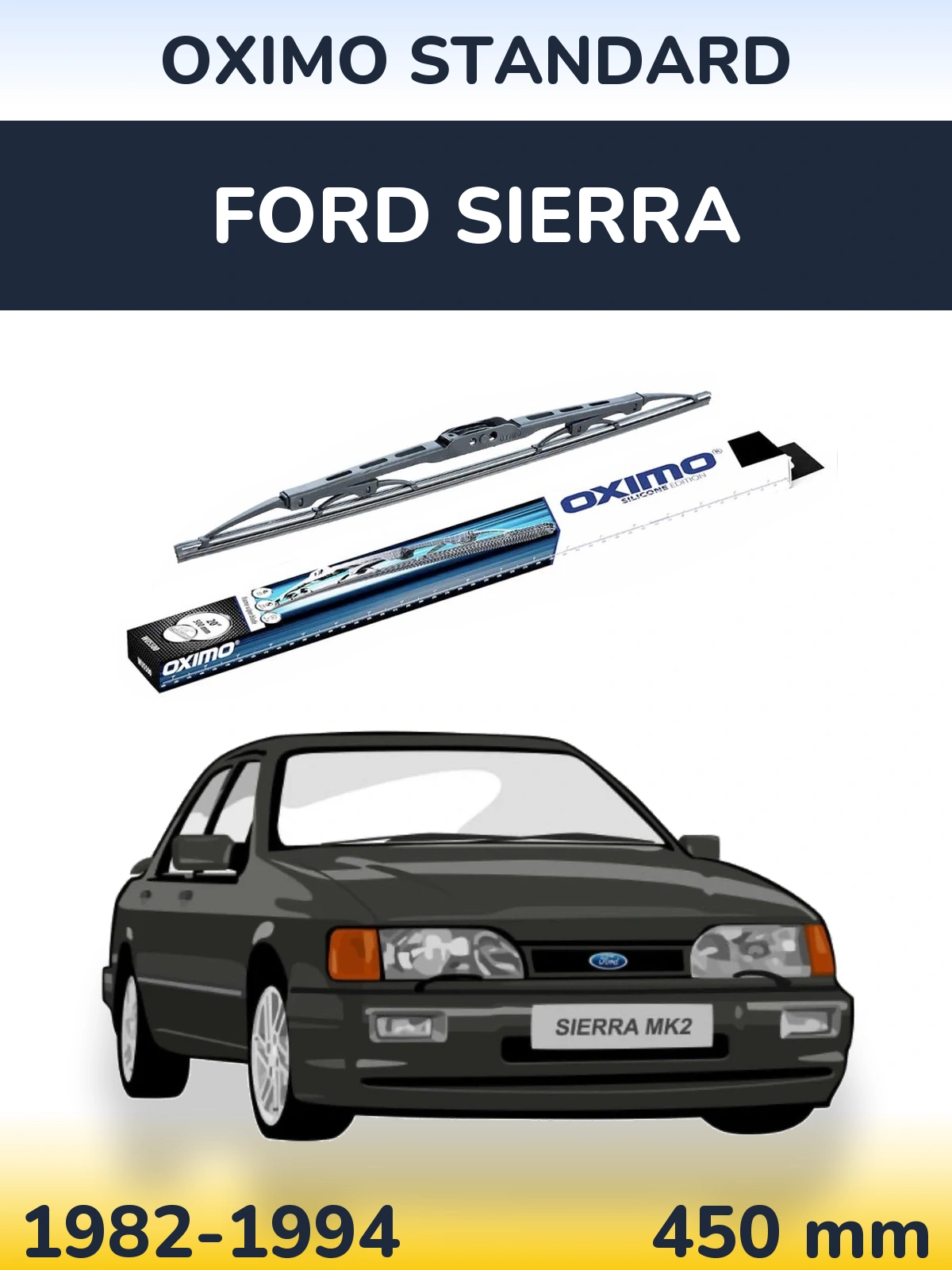 Задний дворник Oximo Standard 450 мм для Ford Sierra 1982-1994