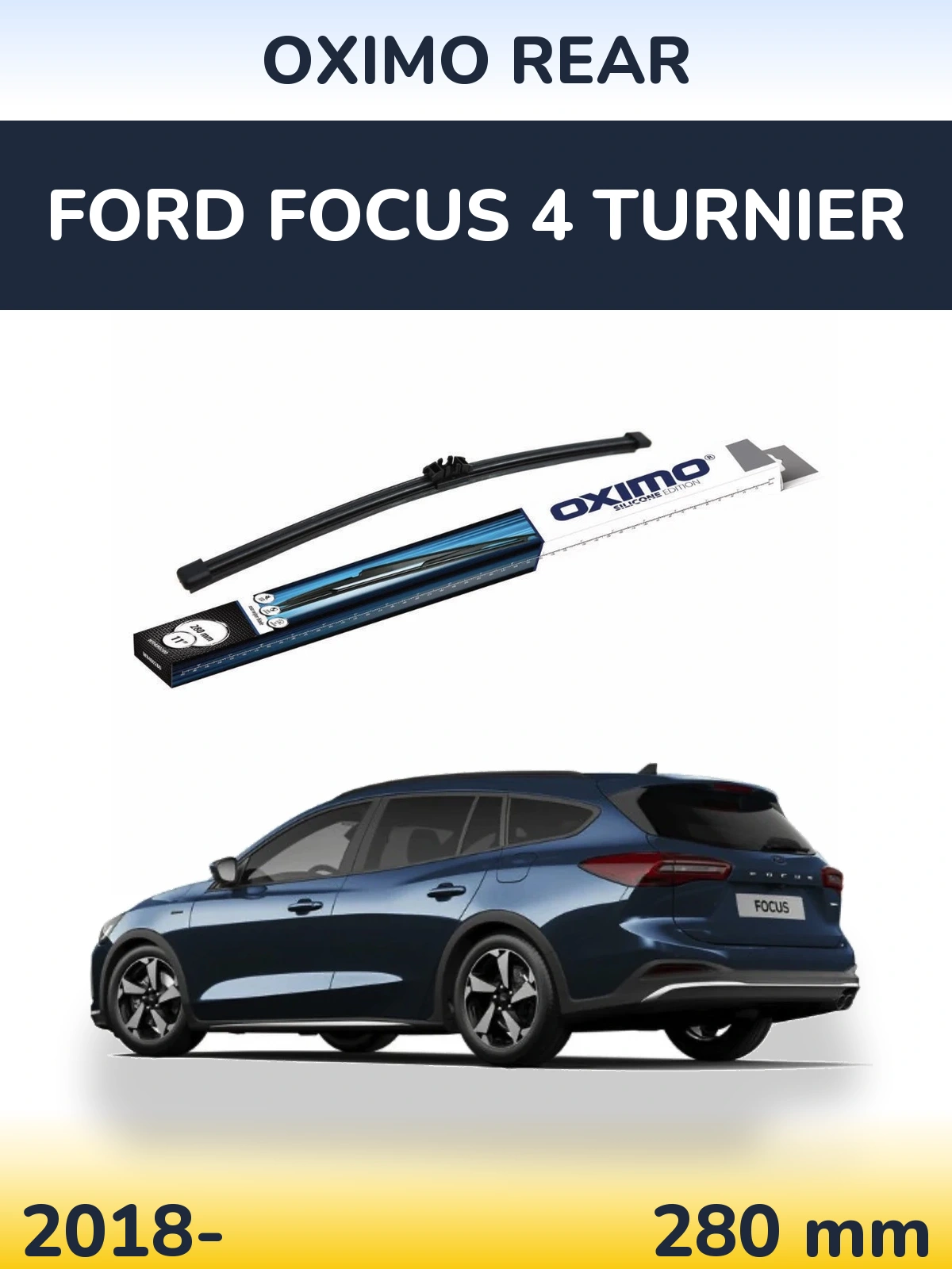 Задний дворник Oximo Rear 280 мм для Ford Focus 4 Turnier 2018-2026