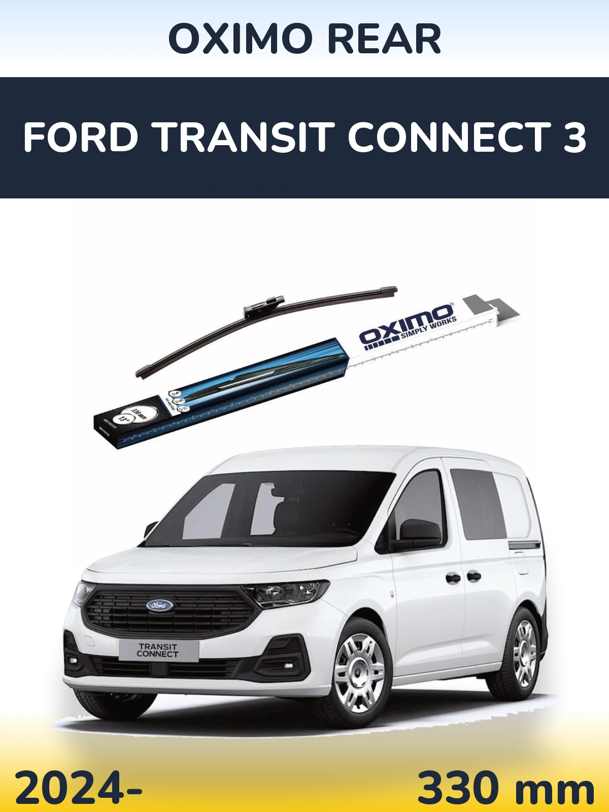 Rear wiper blade Oximo Rear 330 mm for Ford Transit Connect 3 2024-2026