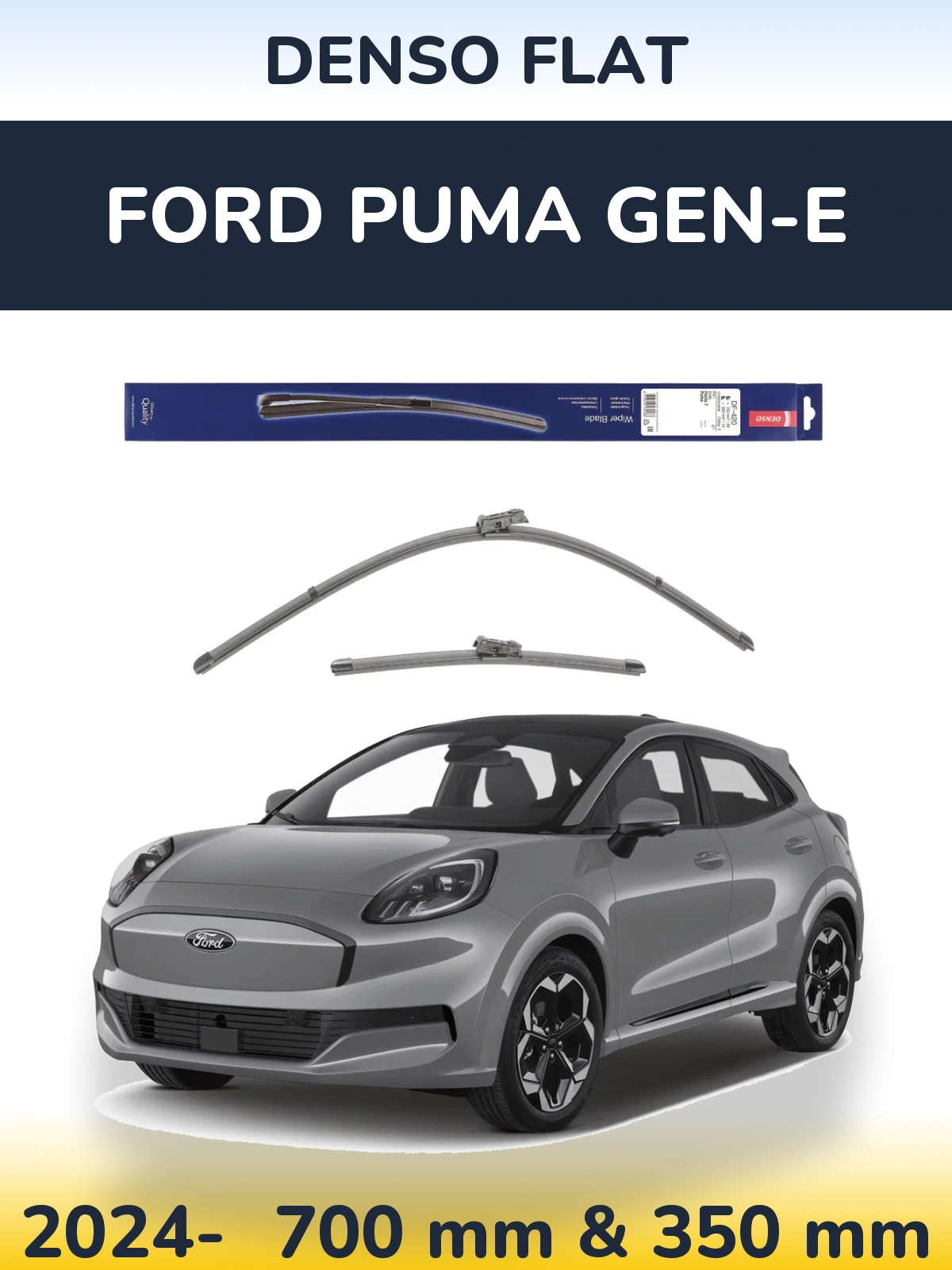 Комплект передних дворников Denso Flat 700 & 350 мм для Ford Puma Gen-E 2024-2026