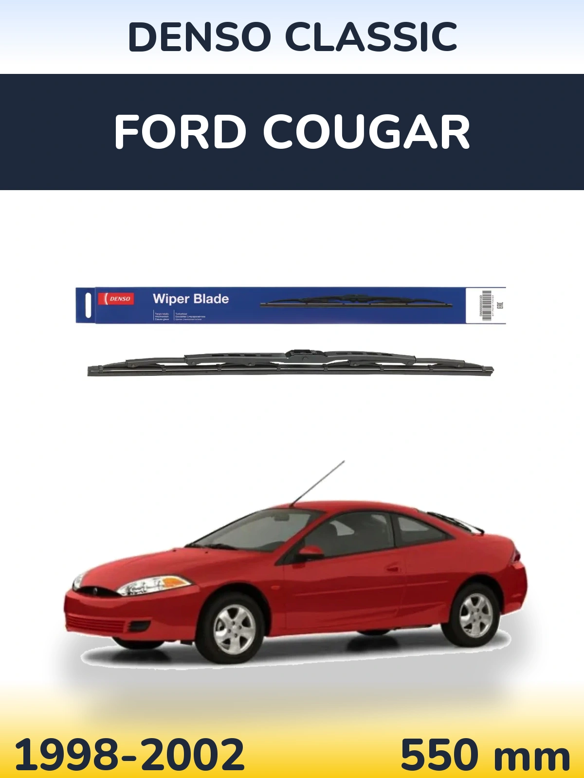 Задний дворник Denso Classic 550 мм для Ford Cougar 1998-2002