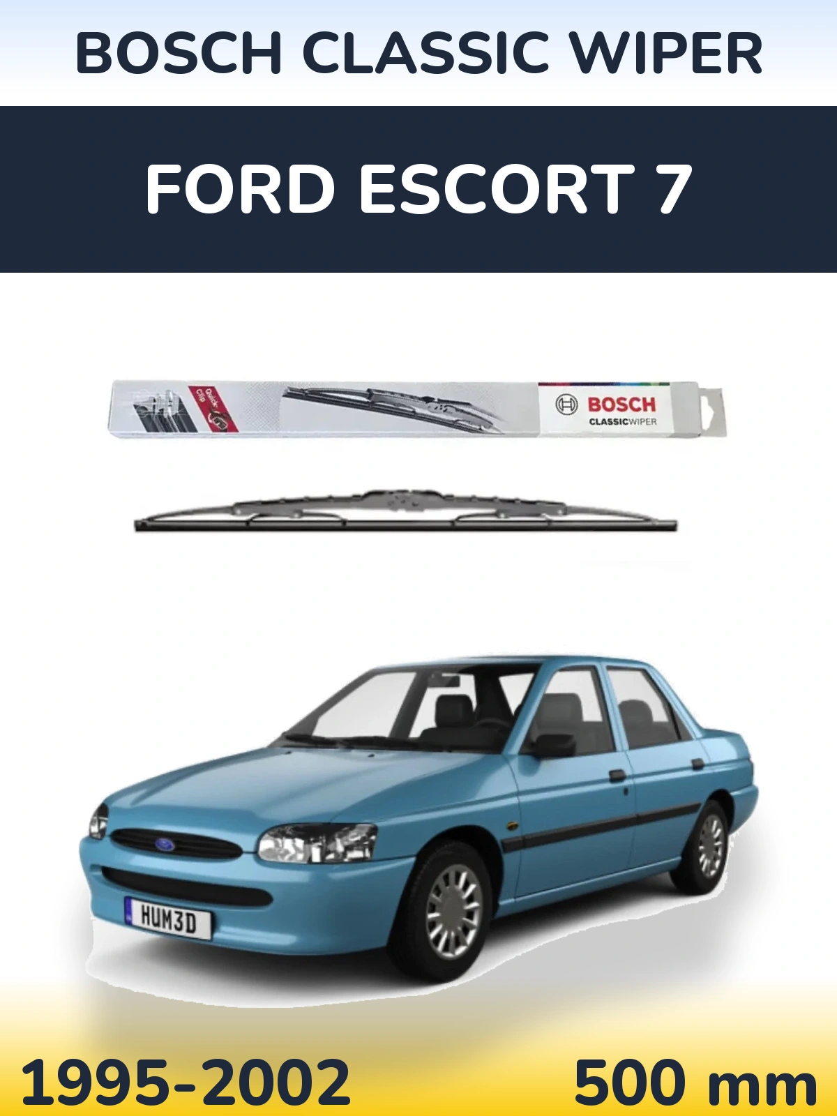 Задня щітка BOSCH Classic Wiper 500 мм для Ford Escort 7 1995-2002