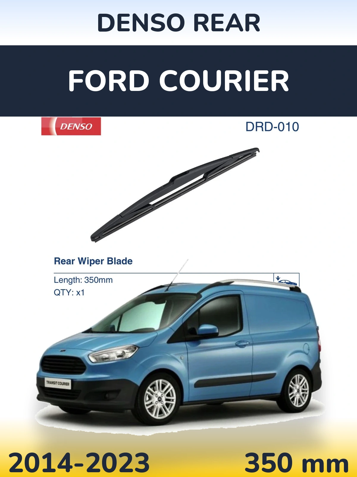 Rear wiper blade Denso Rear 350 mm for Ford Courier 2014-2023