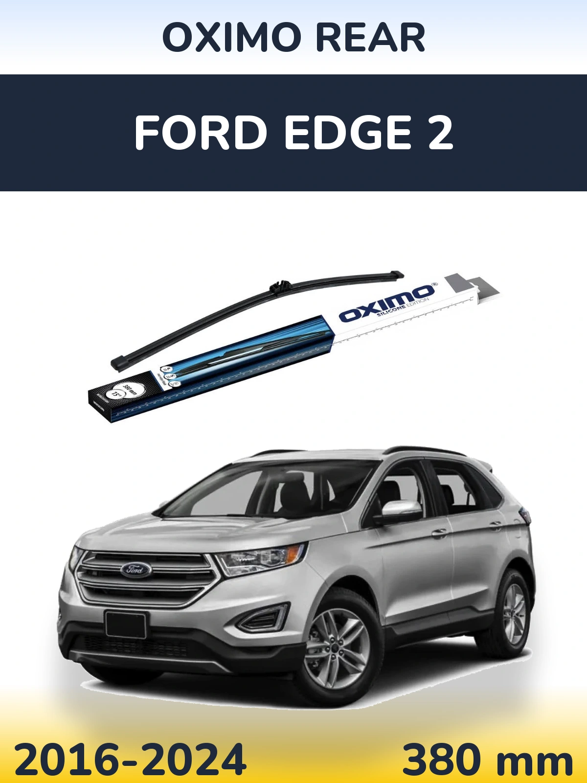 Rear wiper blade Oximo Rear 380 mm for Ford Edge 2 2016-2024