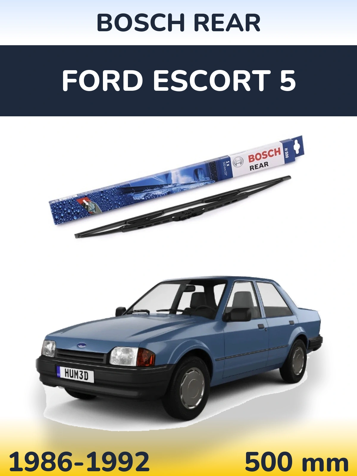Tylna wycieraczka BOSCH Rear 500 mm do Ford Escort 5 1986-1992
