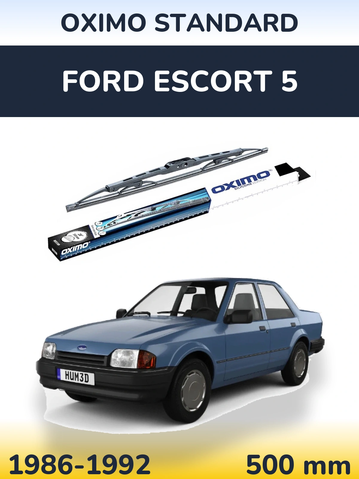 Задня щітка Oximo Standard 500 мм для Ford Escort 5 1986-1992