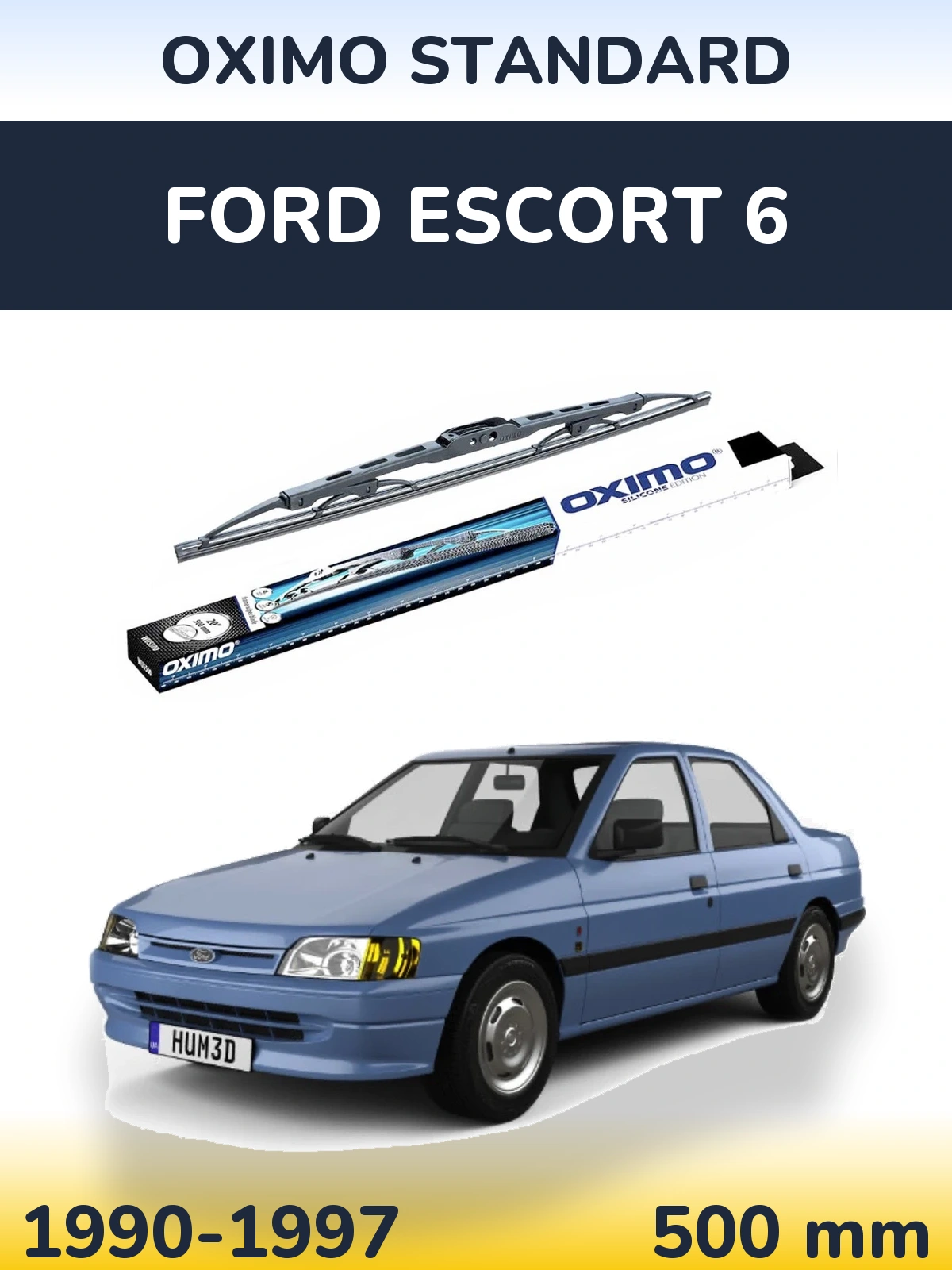 Задний дворник Oximo Standard 500 мм для Ford Escort 6 1990-1997