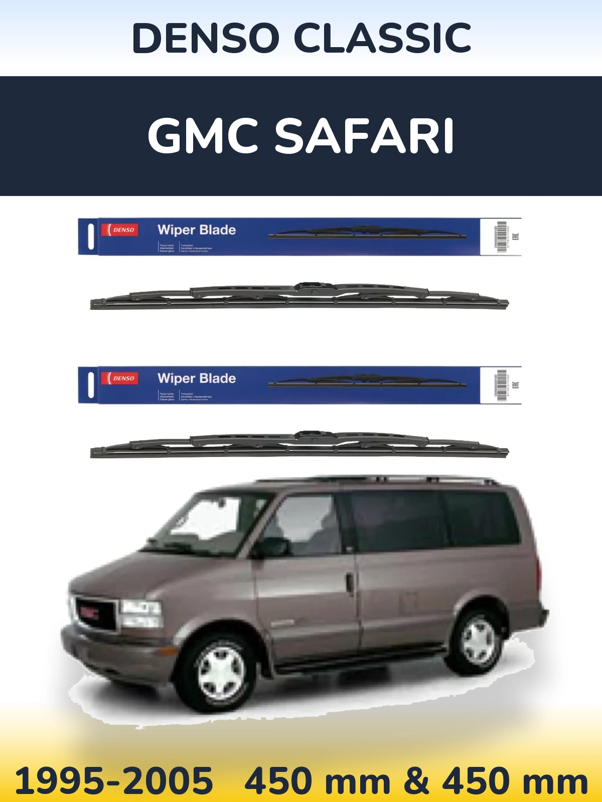Komplet przednich wycieraczek Denso Classic 450 & 450 mm do GMC Safari 1995-2005