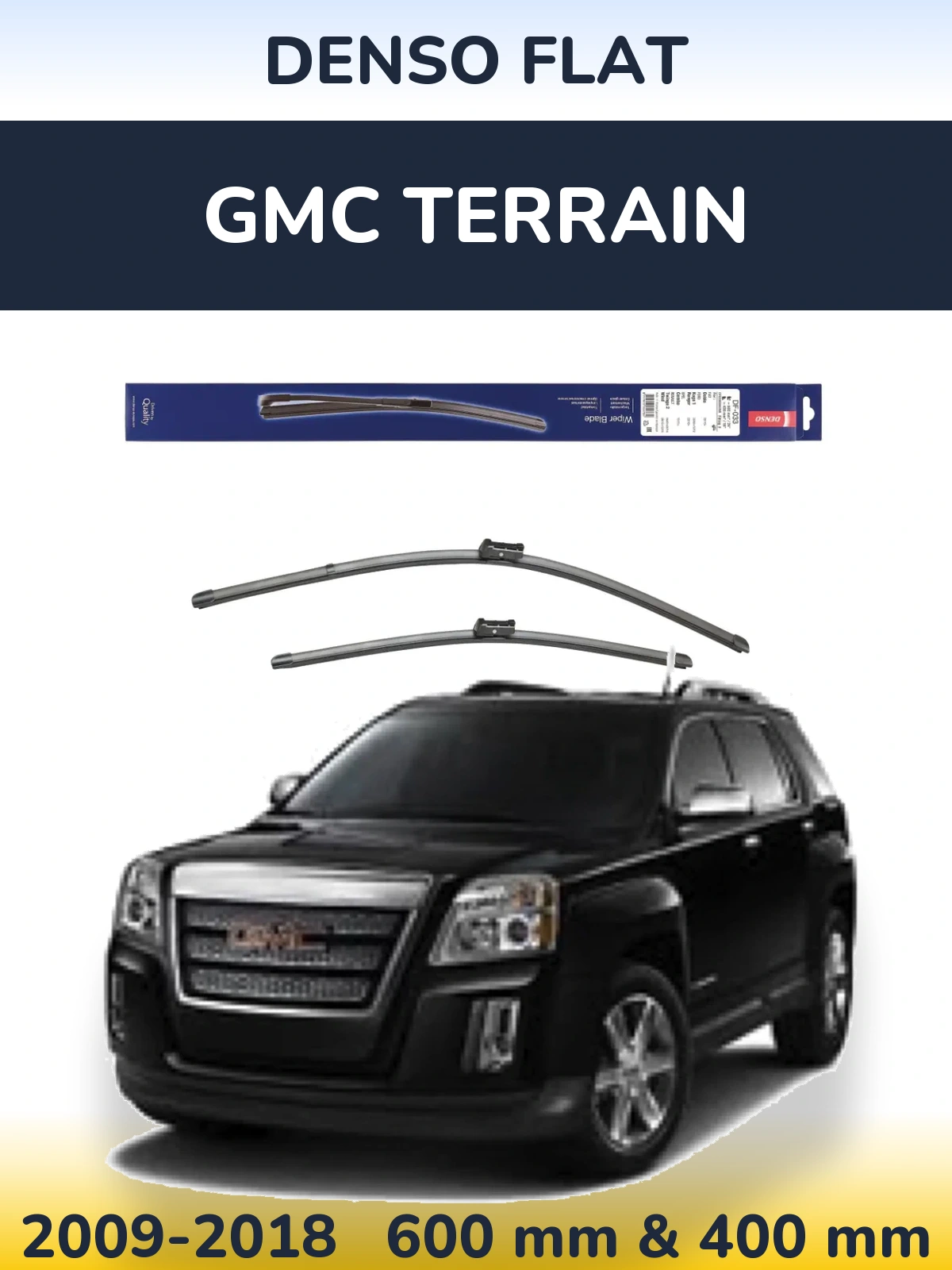 Комплект передніх щіток Denso Flat 600 & 400 мм для GMC Terrain 2009-2018