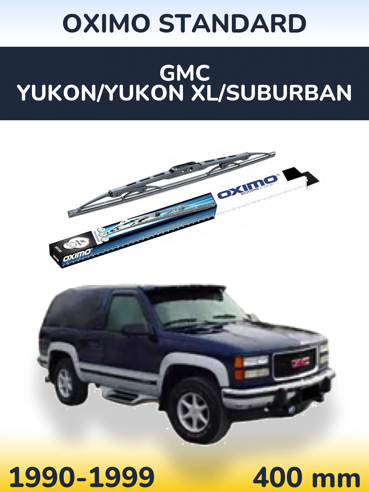 Rear wiper blade Oximo Standard 400 mm for GMC Yukon/Yukon XL/Suburban 1990-1999
