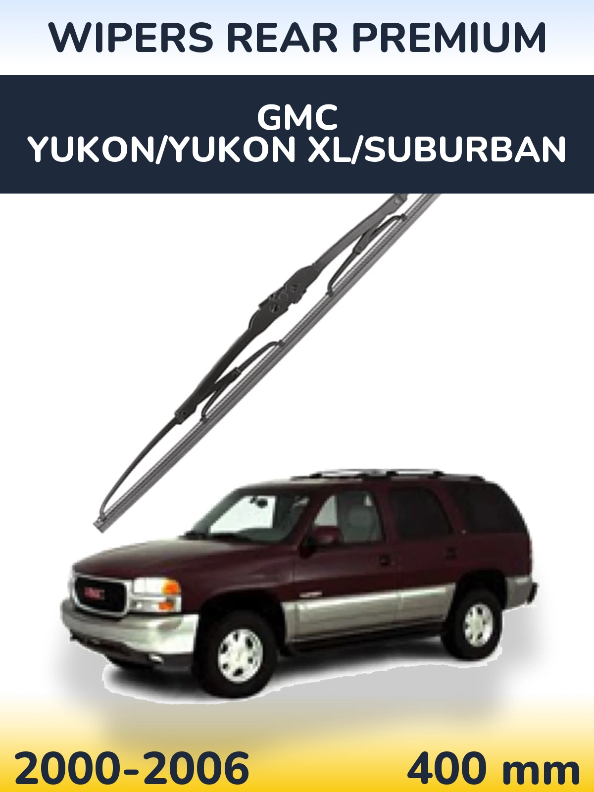 Rear wiper blade WIPERS REAR PREMIUM 400 mm for GMC Yukon/Yukon XL/Suburban 2000-2006