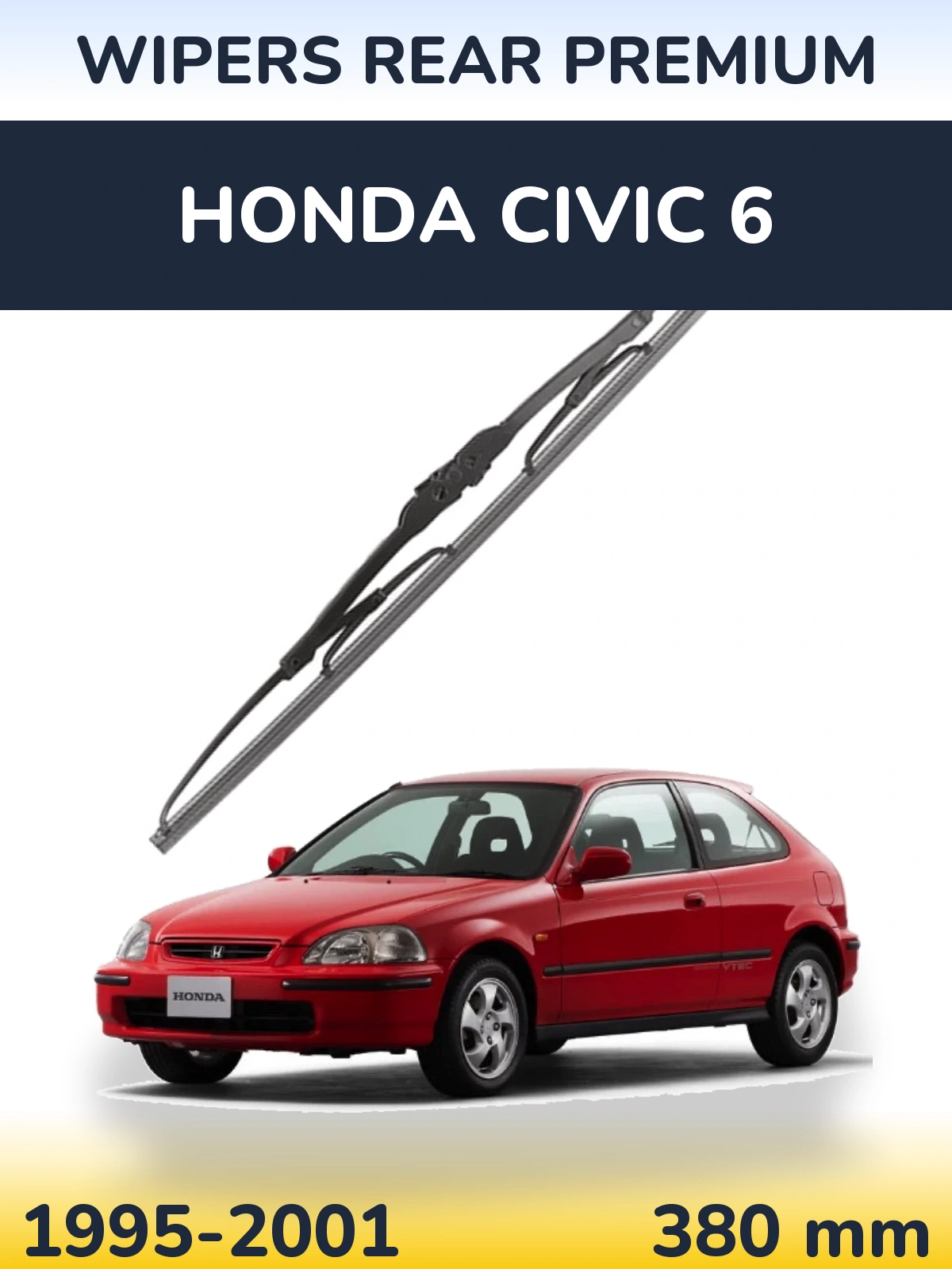 Rear wiper blade WIPERS REAR PREMIUM 380 mm for Honda Civic 6 1995-2001