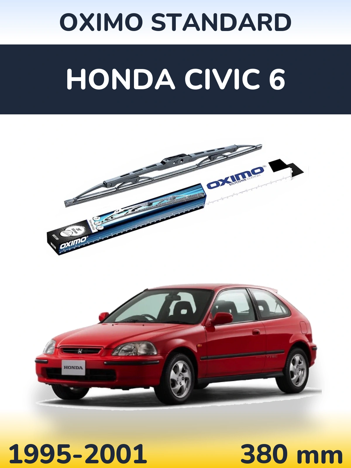 Rear wiper blade Oximo Standard 375 mm for Honda Civic 6 1995-2001
