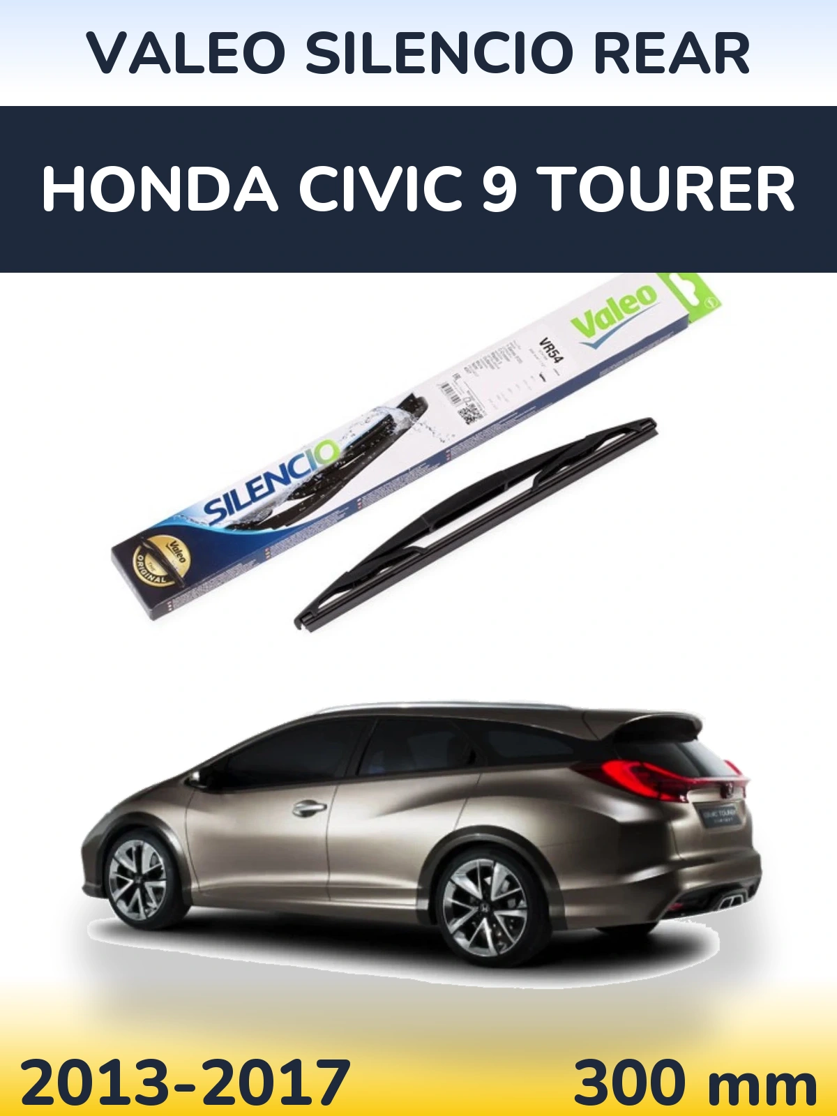 Задний дворник Valeo Silencio Rear 300 мм для Honda Civic 9 Tourer 2013-2017