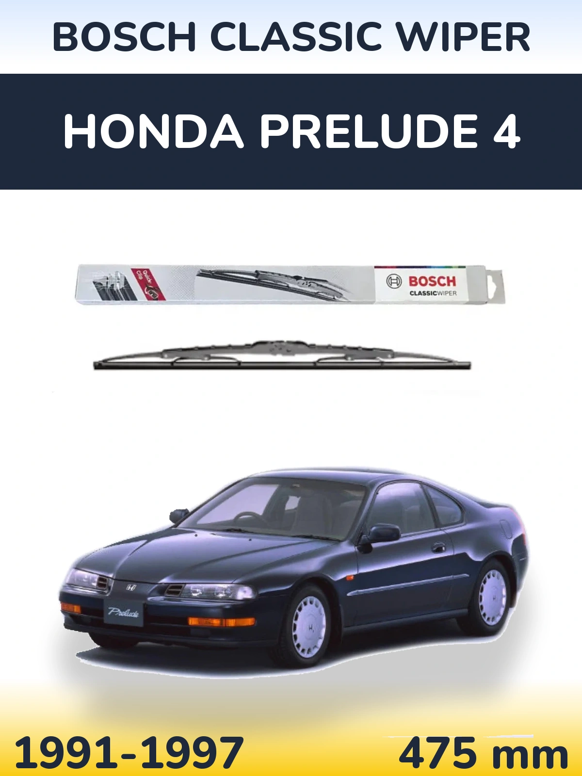 Tylna wycieraczka BOSCH Classic Wiper 475 mm do Honda Prelude 4 1991-1997