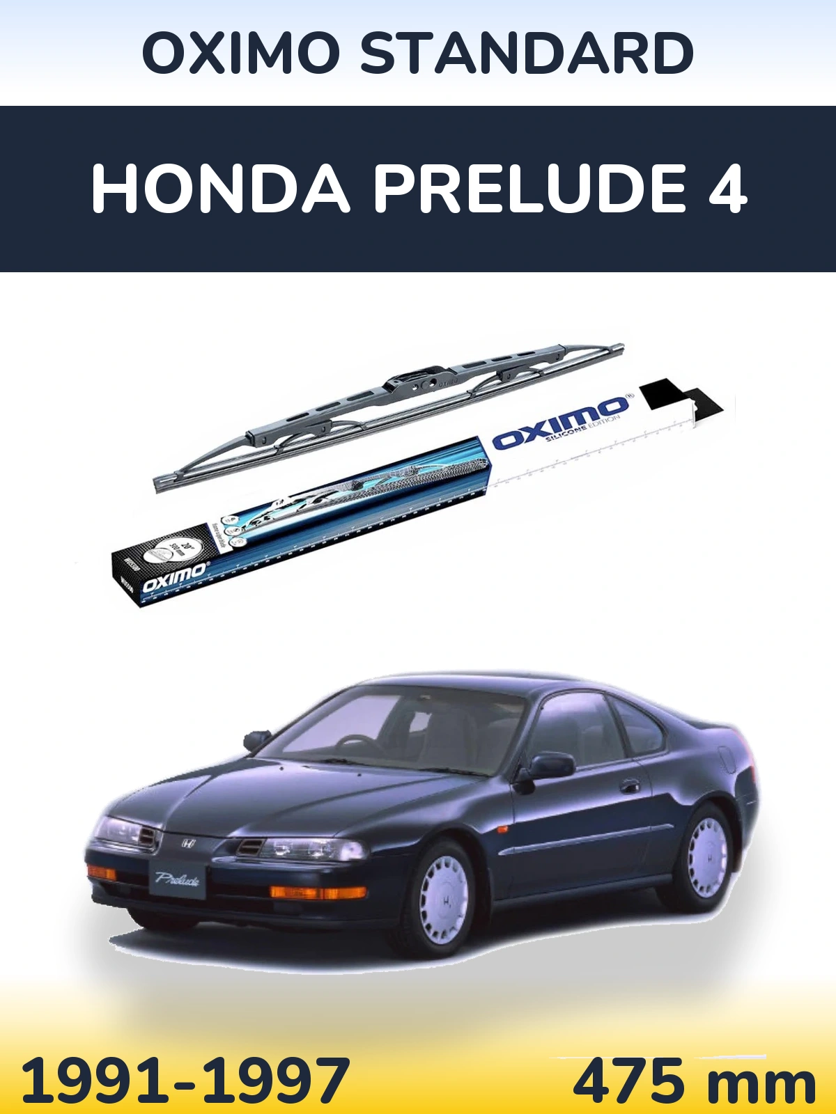 Rear wiper blade Oximo Standard 475 mm for Honda Prelude 4 1991-1997