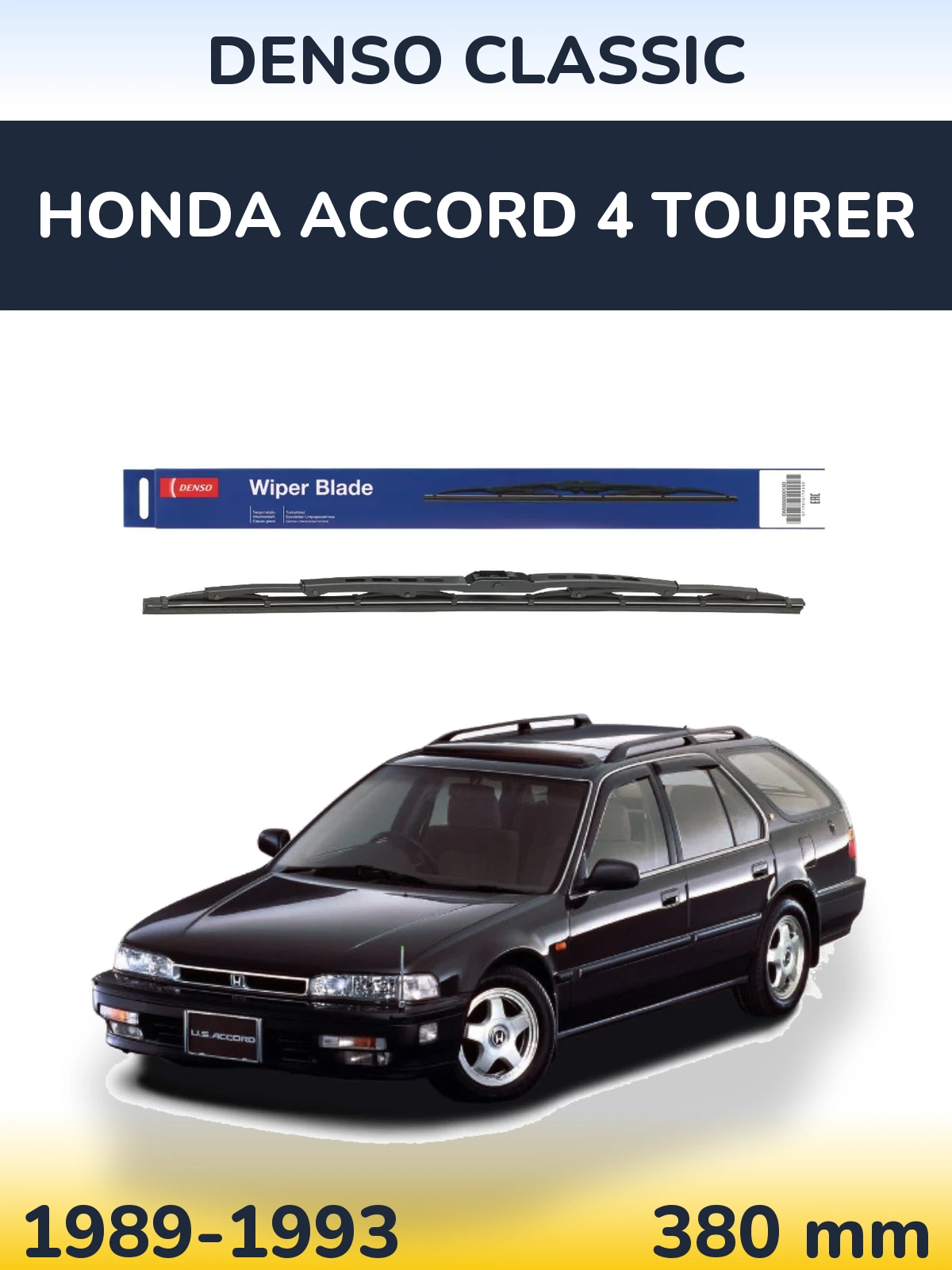 Задний дворник Denso Classic 380 мм для Honda Accord 4 Tourer 1989-1993