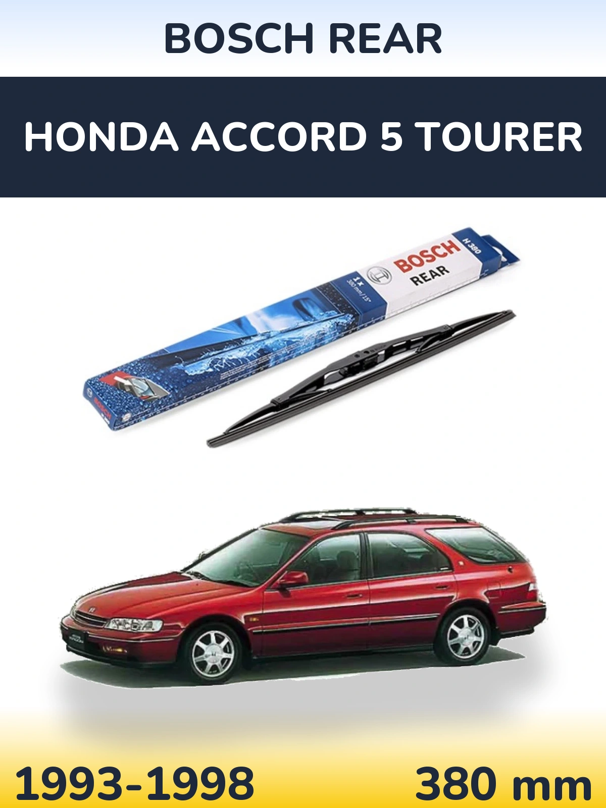 Tylna wycieraczka BOSCH Rear 380 mm do Honda Accord 5 Tourer 1993-1998