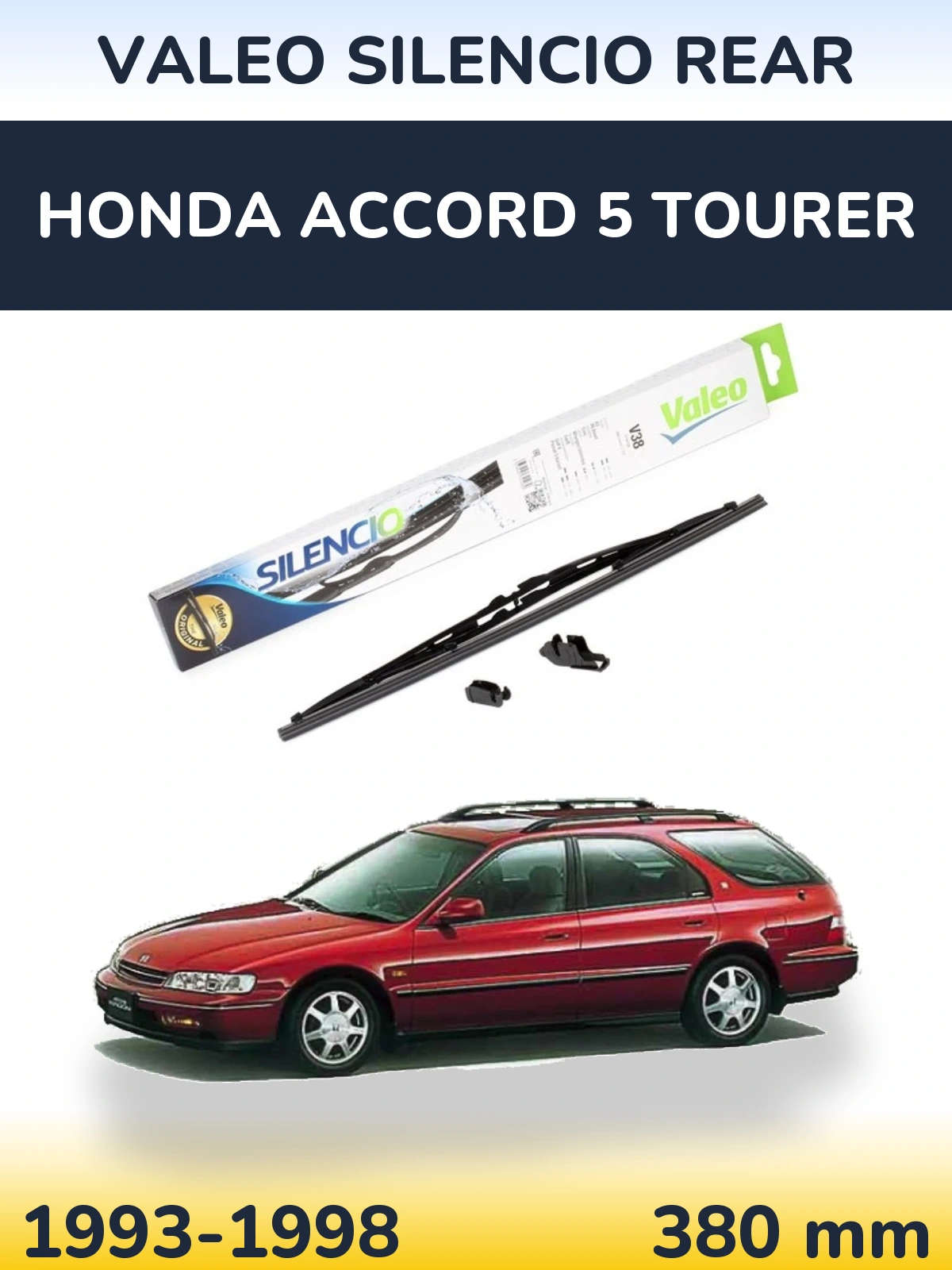 Задний дворник Valeo Silencio Rear 380 мм для Honda Accord 5 Tourer 1993-1998