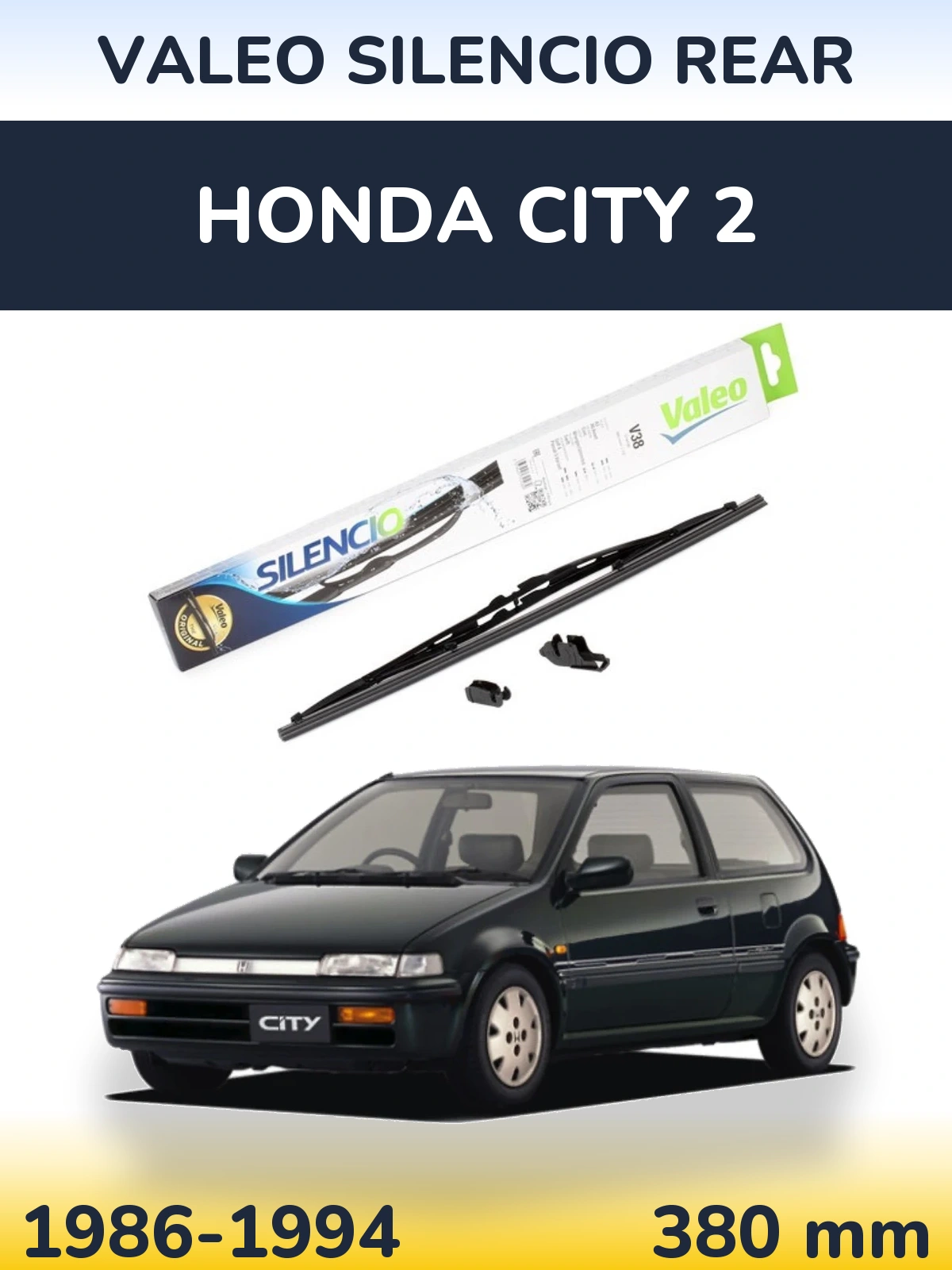 Задня щітка Valeo Silencio Rear 380 мм для Honda City 2 1986-1994
