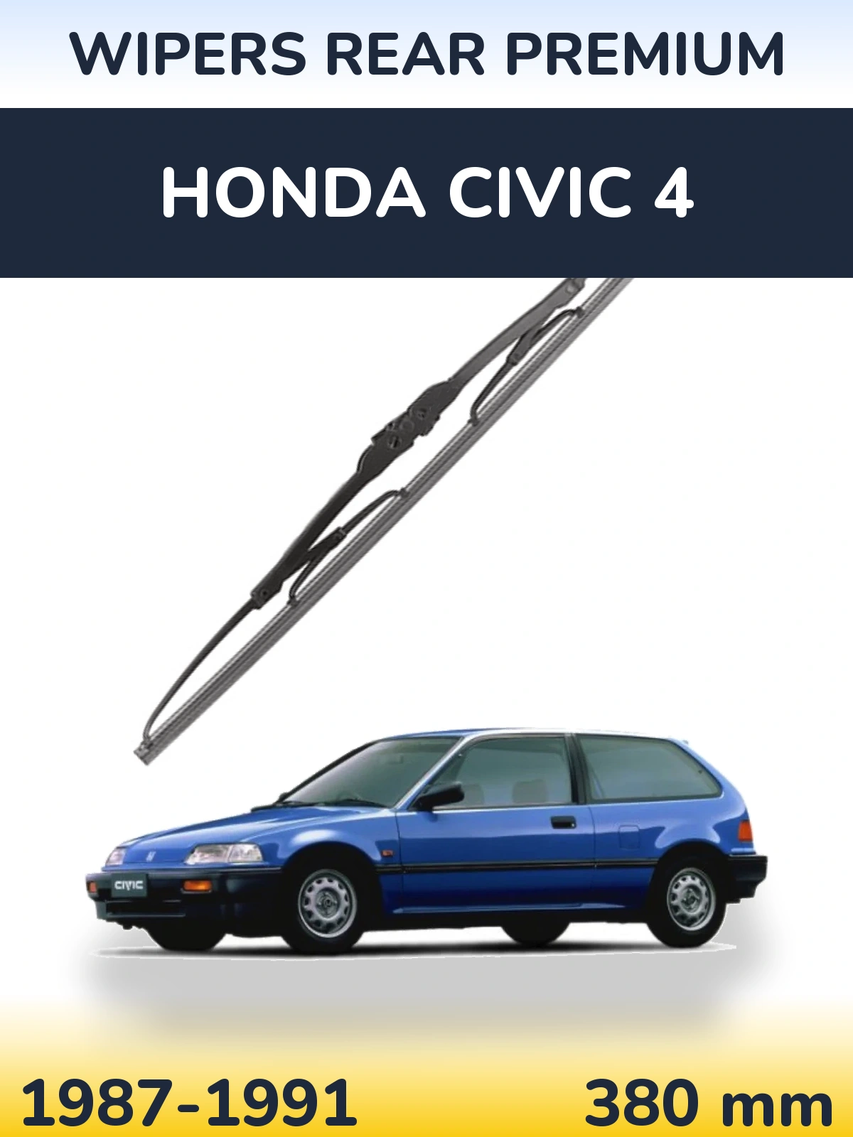 Tylna wycieraczka WIPERS REAR PREMIUM 380 mm do Honda Civic 4 1987-1991