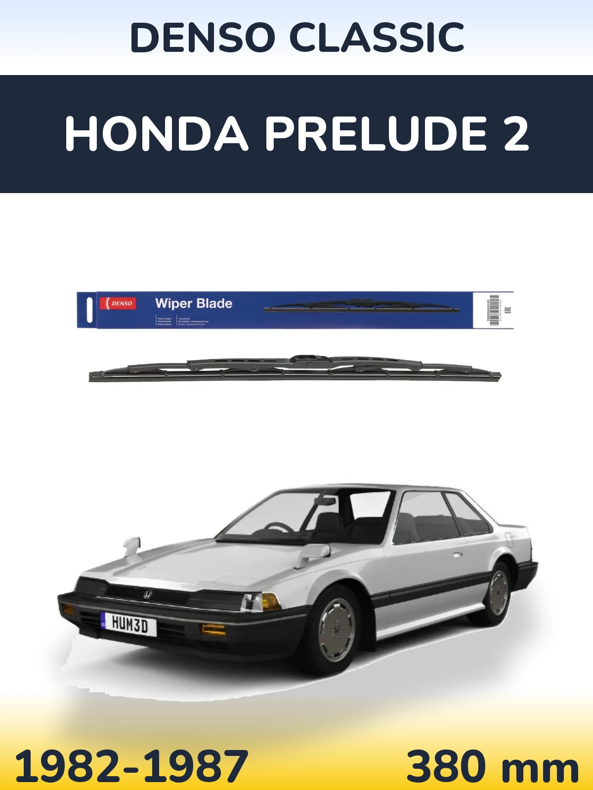 Tylna wycieraczka Denso Classic 380 mm do Honda Prelude 2 1982-1987