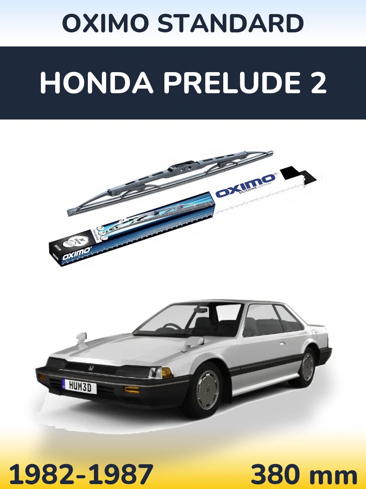 Tylna wycieraczka Oximo Standard 375 mm do Honda Prelude 2 1982-1987