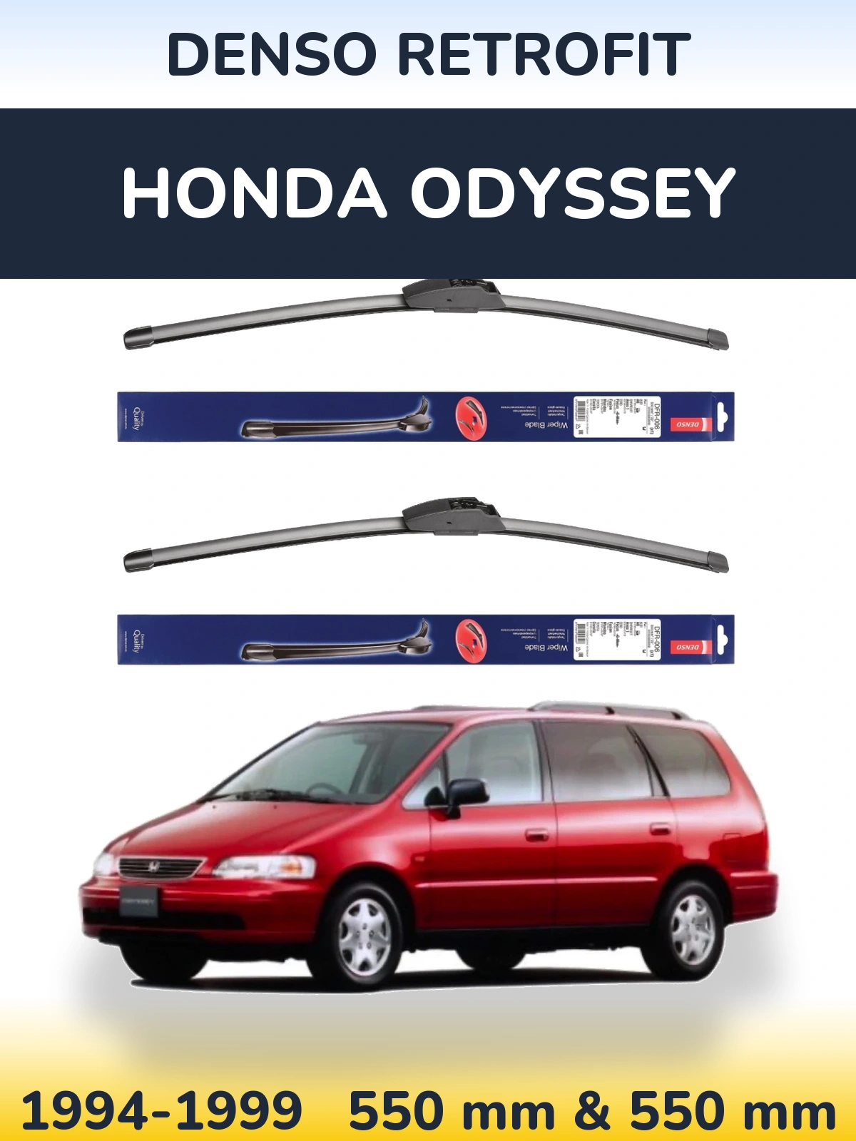 Комплект передних дворников Denso Retrofit 550 & 550 мм для Honda Odyssey 1994-1999