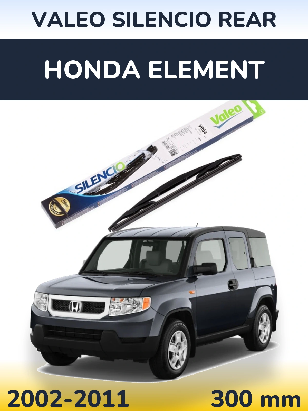 Rear wiper blade Valeo Silencio Rear 300 mm for Honda Element 2002-2011