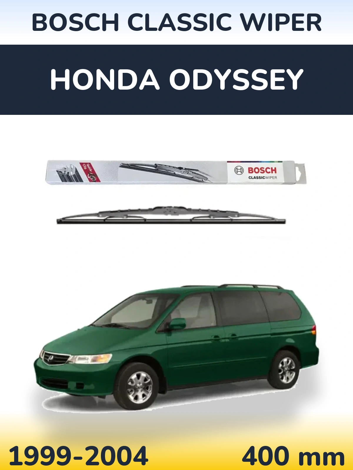 Rear wiper blade BOSCH Classic Wiper 400 mm for Honda Odyssey 1999-2004