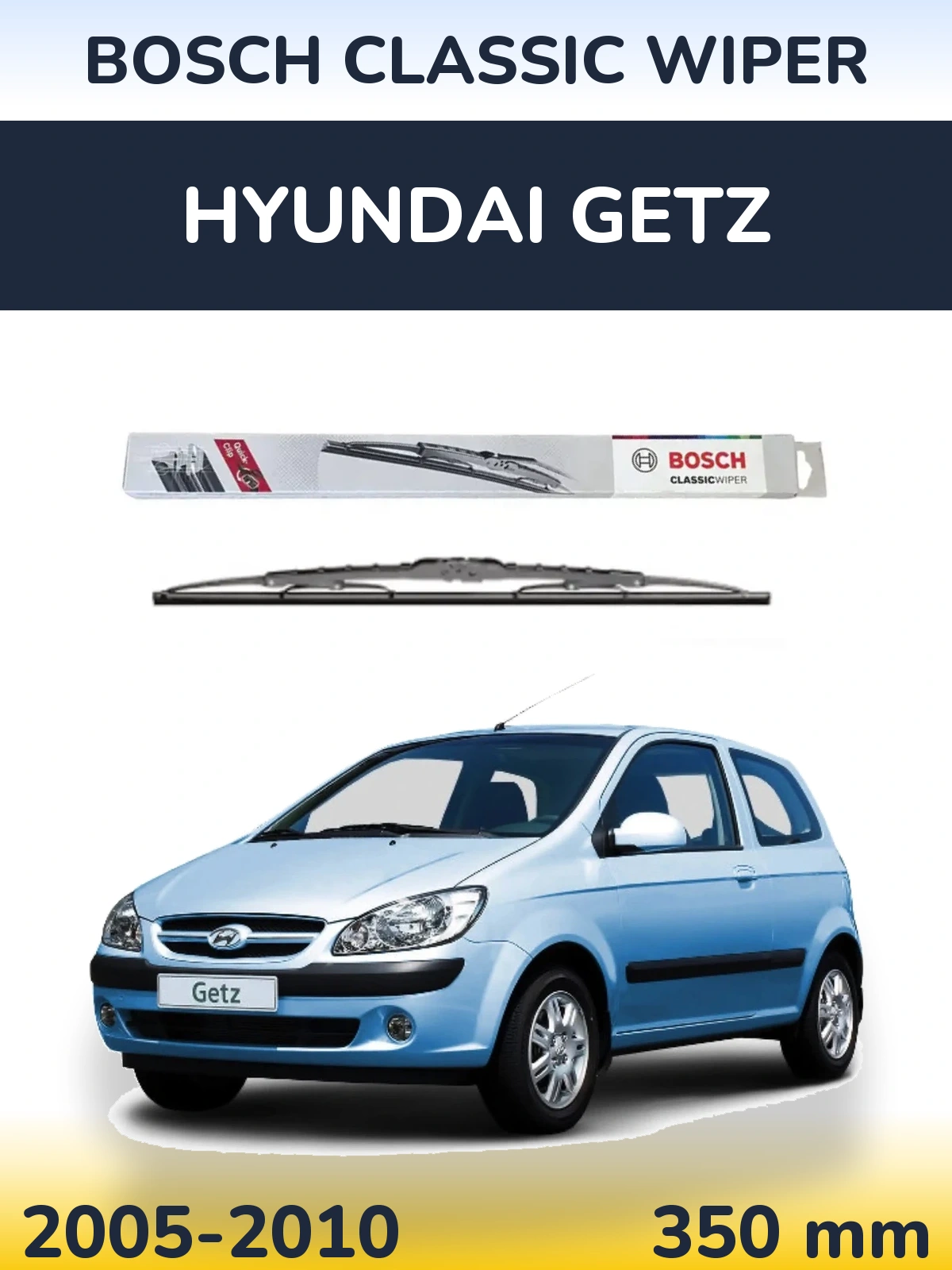 Задний дворник BOSCH Classic Wiper 340 мм для Hyundai Getz 2005-2010