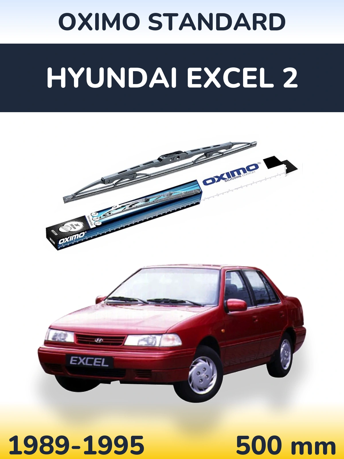 Tylna wycieraczka Oximo Standard 500 mm do Hyundai Excel 2 1989-1995