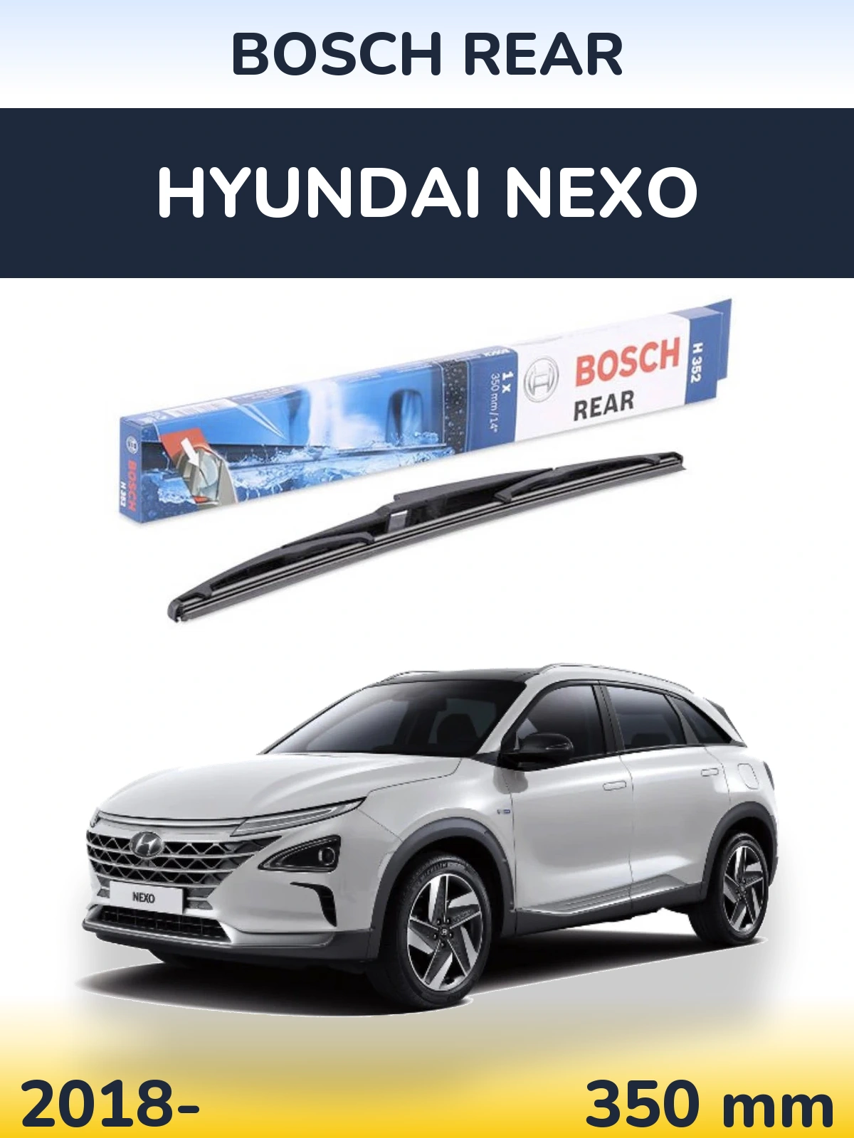 Задня щітка BOSCH Rear 350 мм для Hyundai Nexo 2018-2026