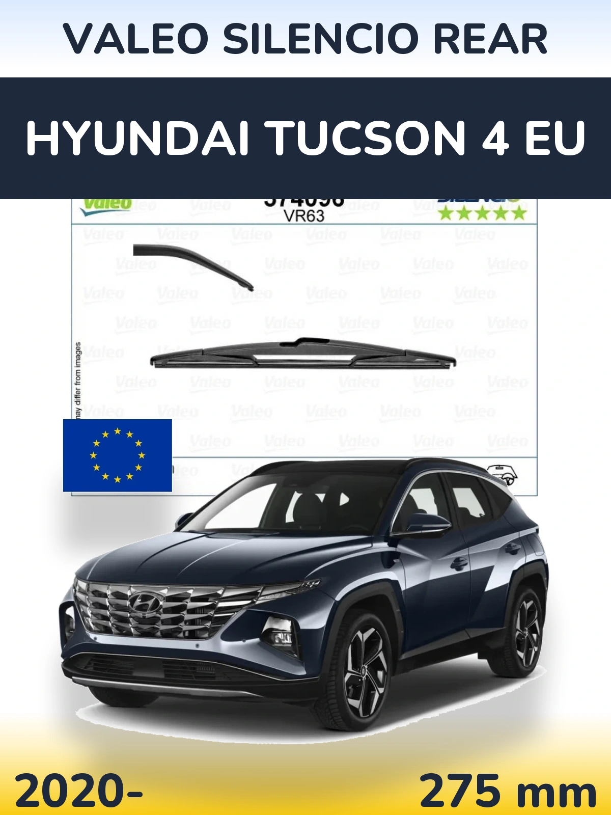 Tylna wycieraczka Valeo Silencio Rear 285 mm do Hyundai Tucson 4 EU 2020-2026