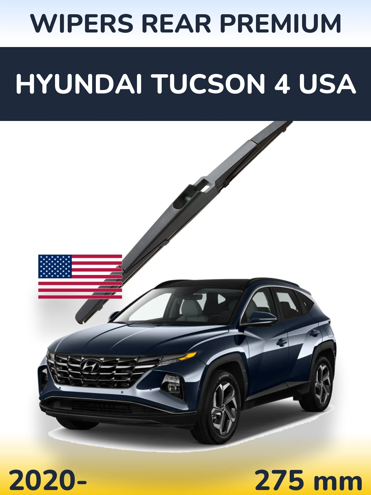Задня щітка WIPERS REAR PREMIUM 275 мм для Hyundai Tucson 4 USA 2020-2026